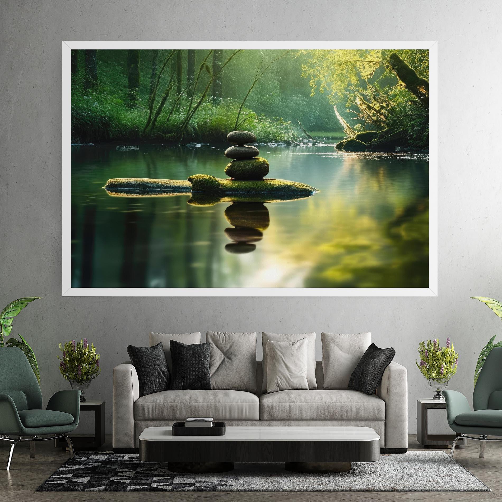 Leinwandbild Spiritual Stones mockup 7