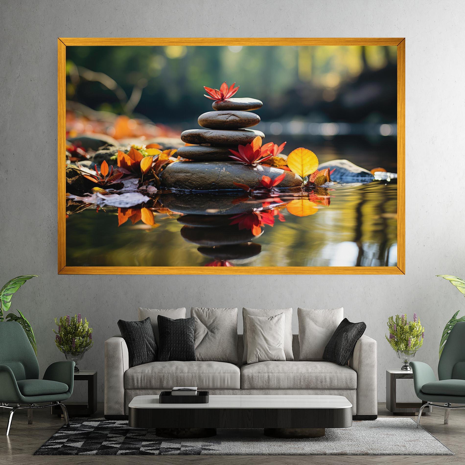 Leinwandbild Autumn Stones mockup 7