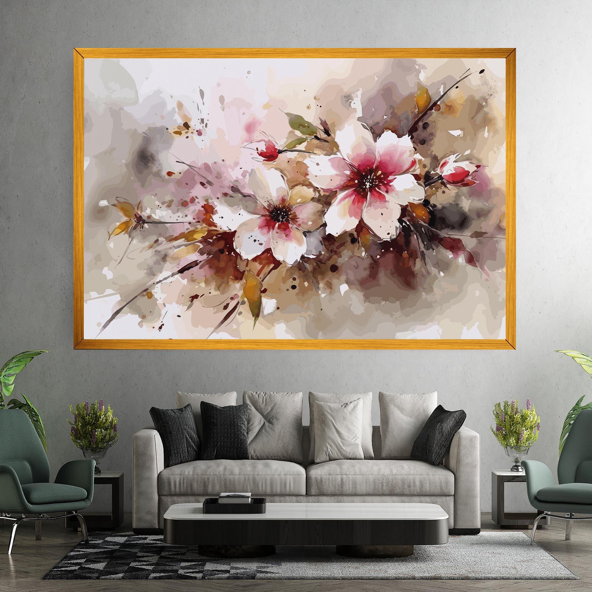 Leinwandbild Beautiful Cherry Flower mockup 7