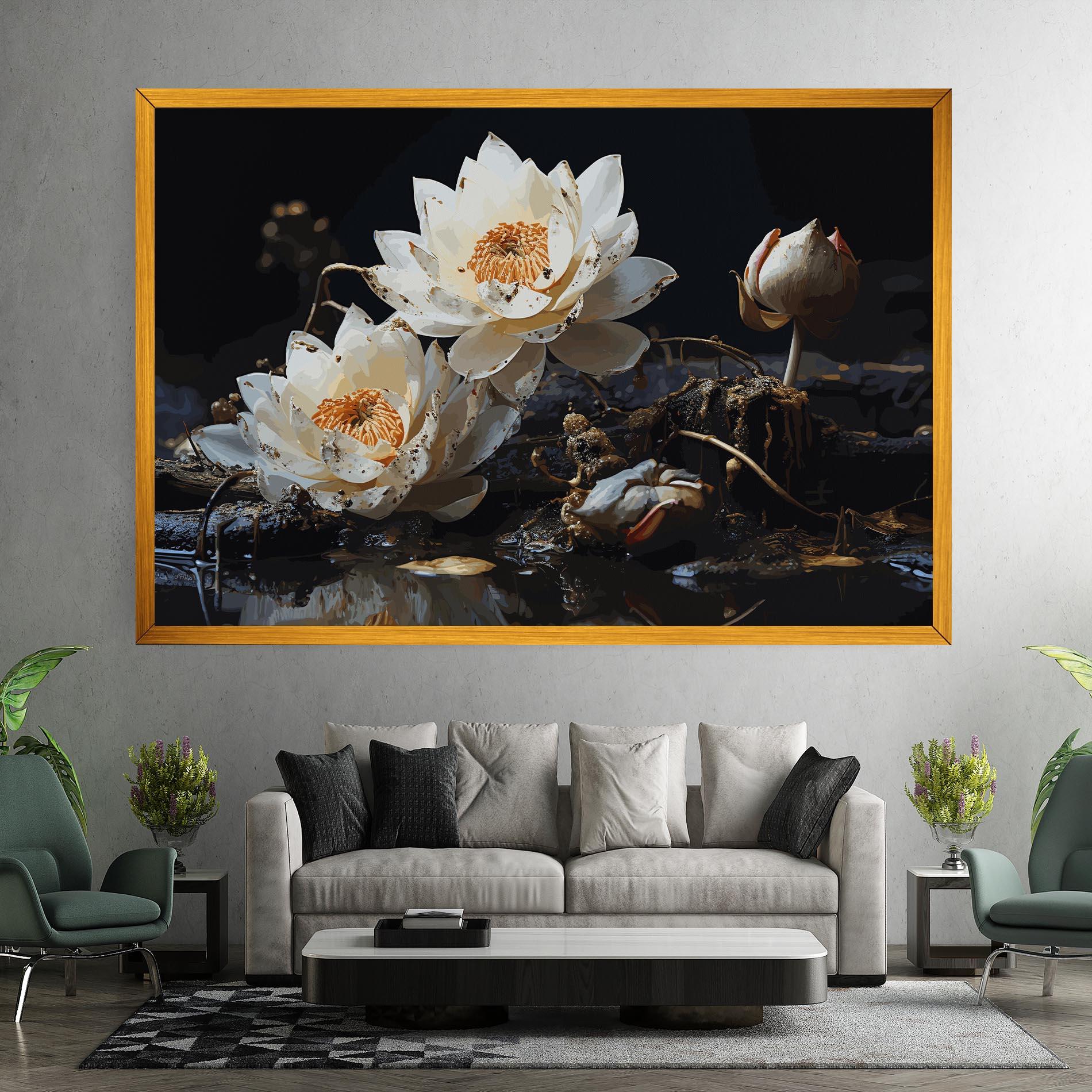 Leinwandbild Beautiful White Nature mockup 7