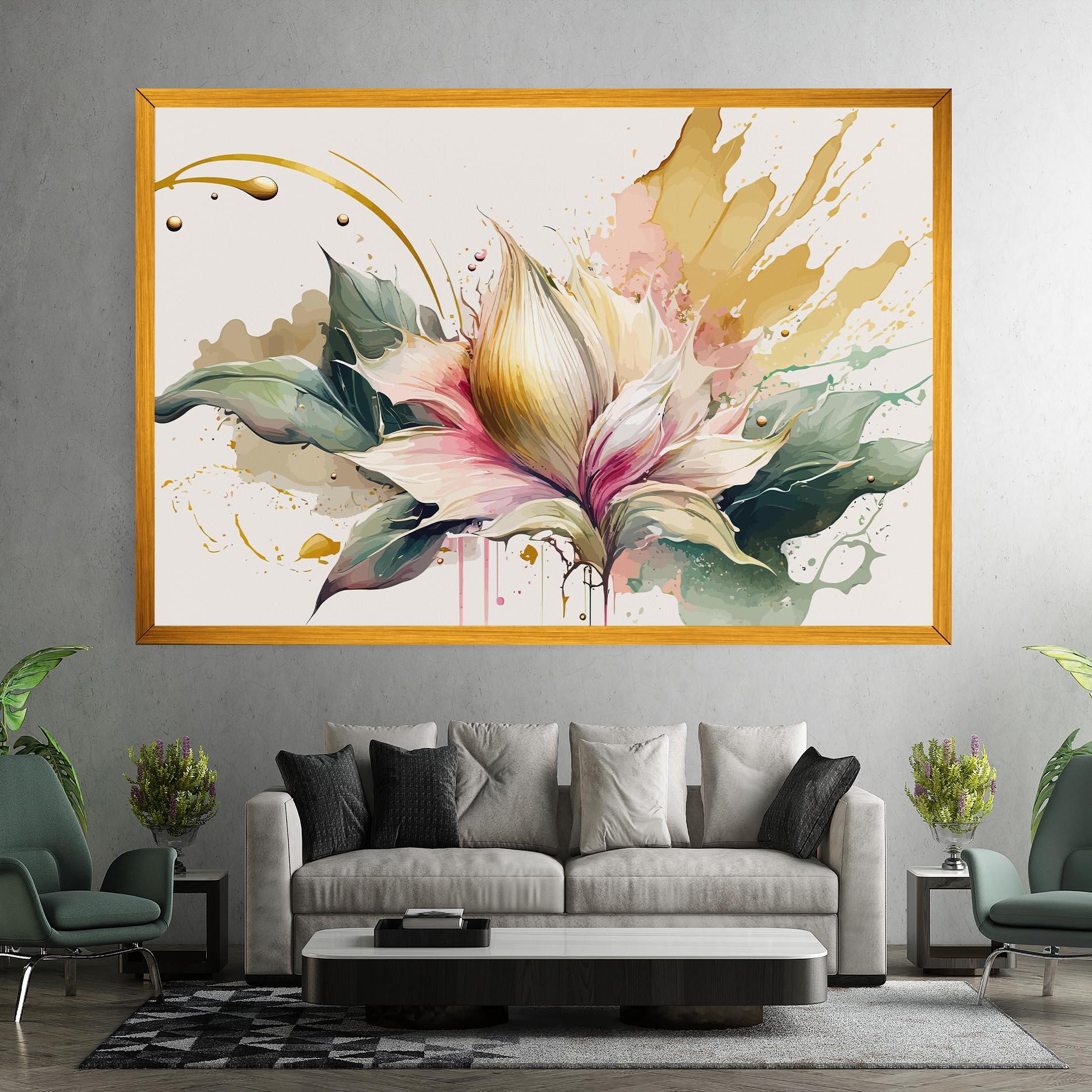 Leinwandbild Cream Pink Nature mockup 7