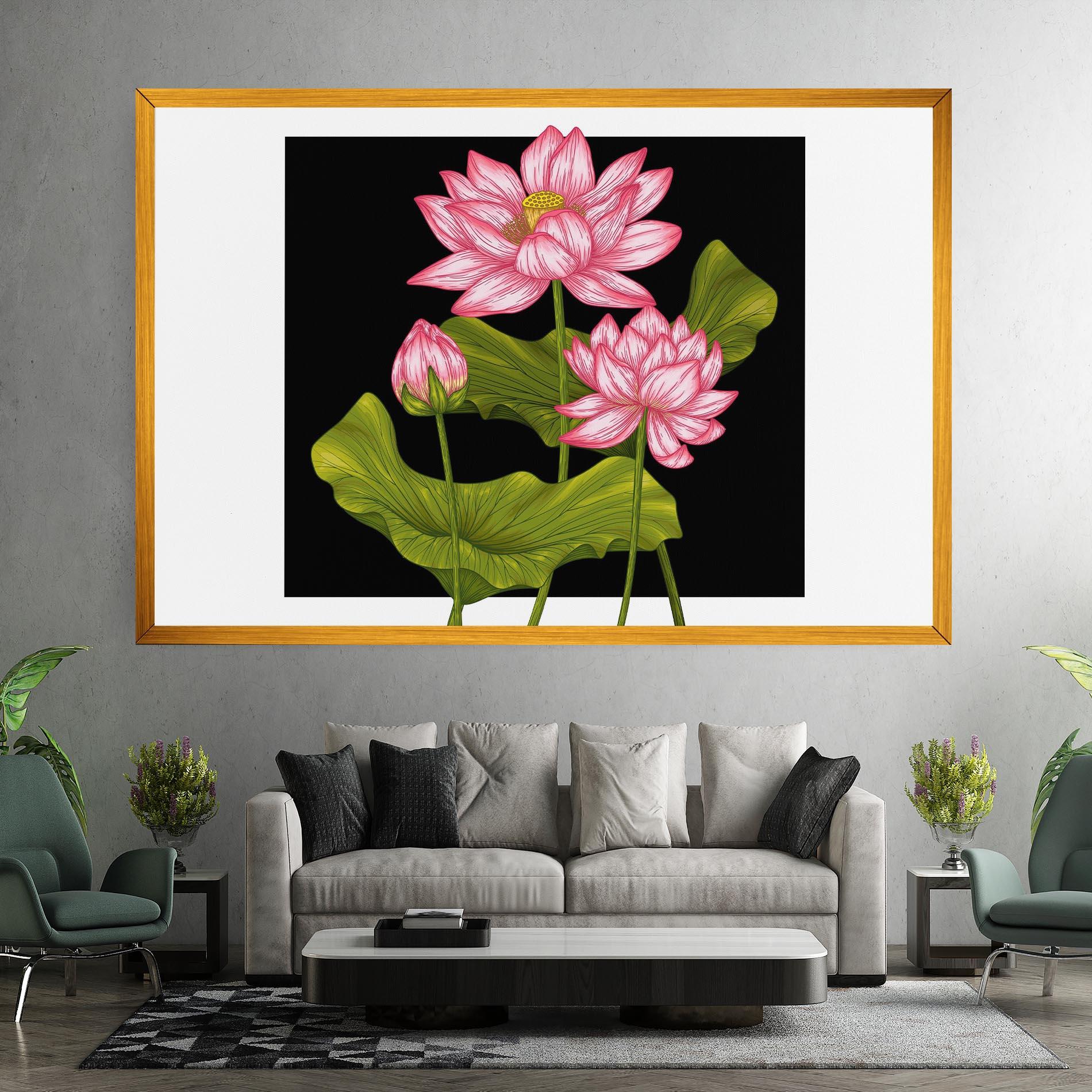 Leinwandbild Feng Shui Flower mockup 7