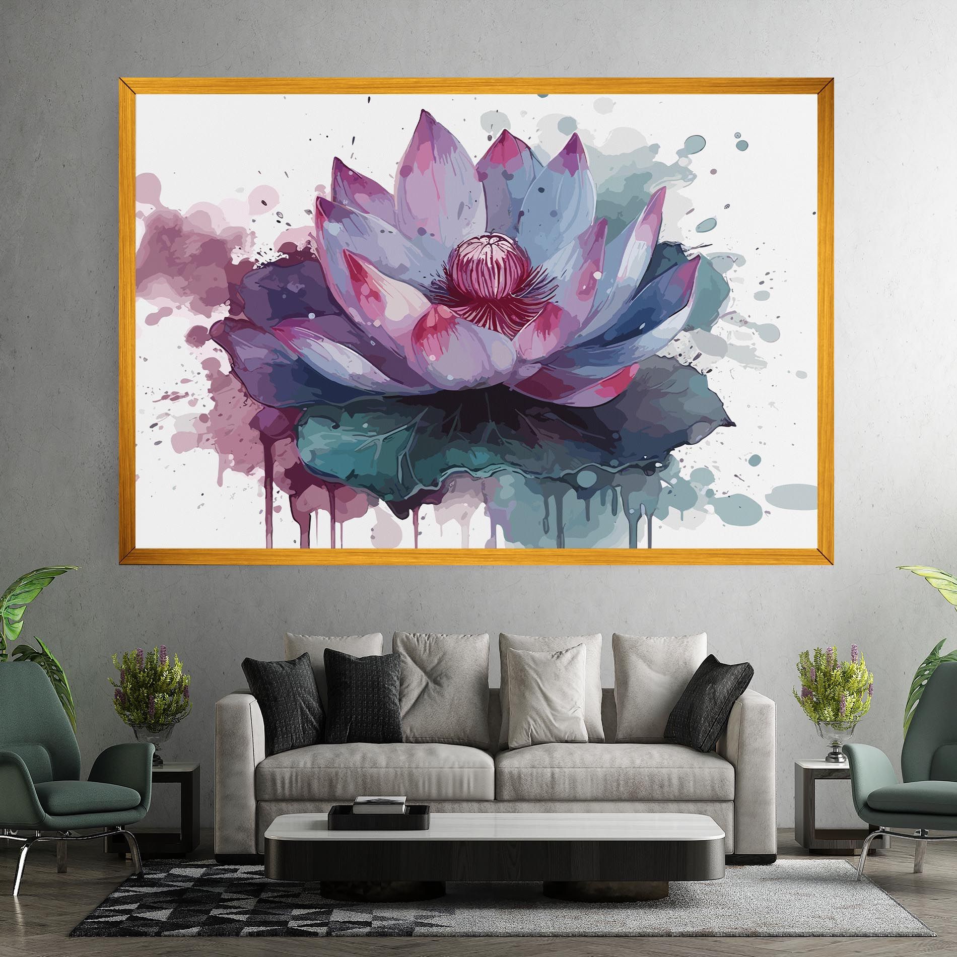 Green Purple Lotus mockup 7