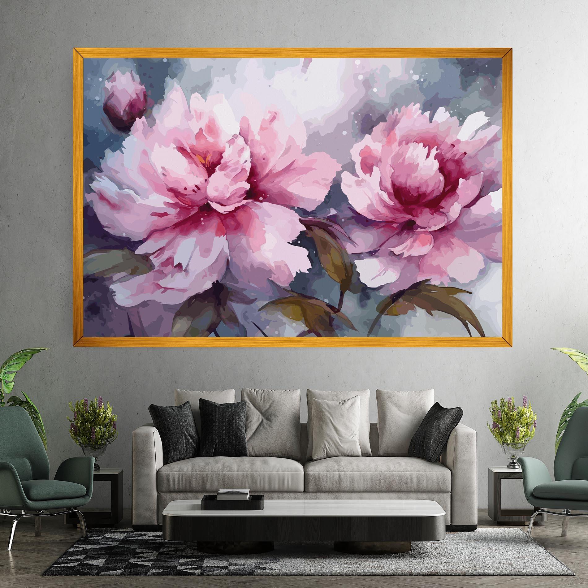 Leinwandbild Pink Nature Flower mockup 7