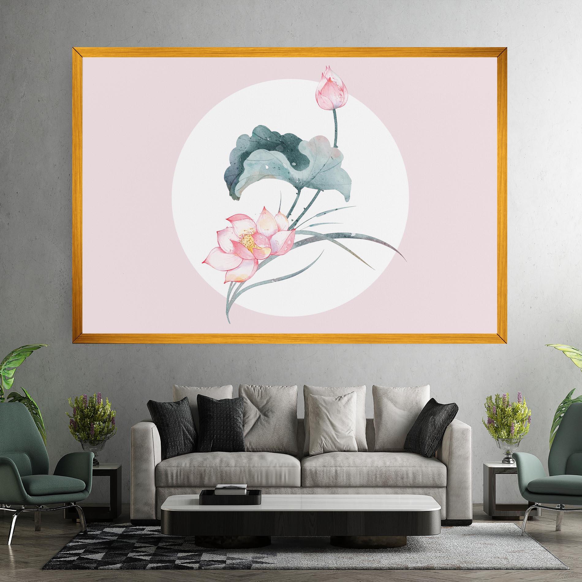 Leinwandbild Pink Pastel Flower mockup 7