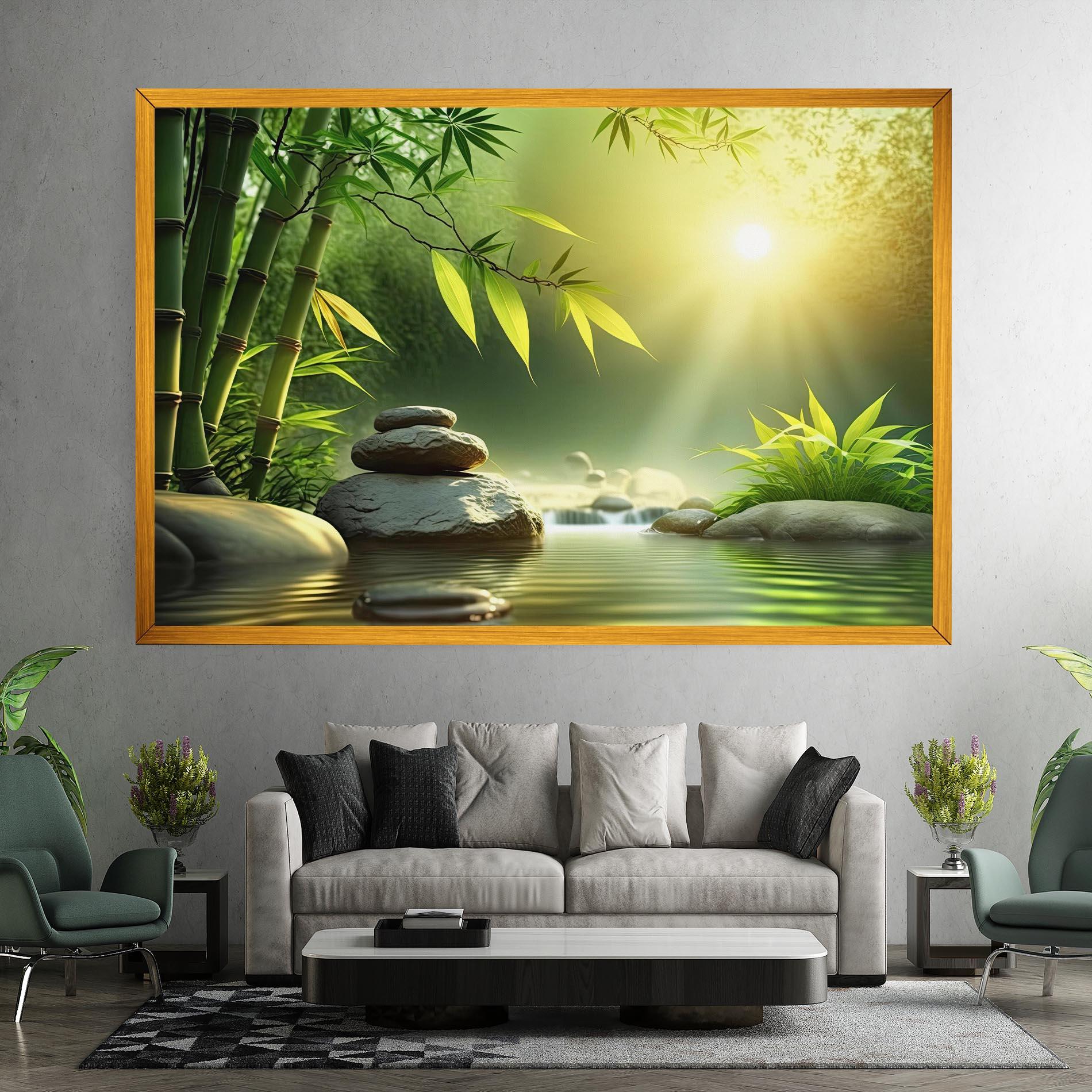 Leinwandbild Relaxing Spa Nature mockup 7