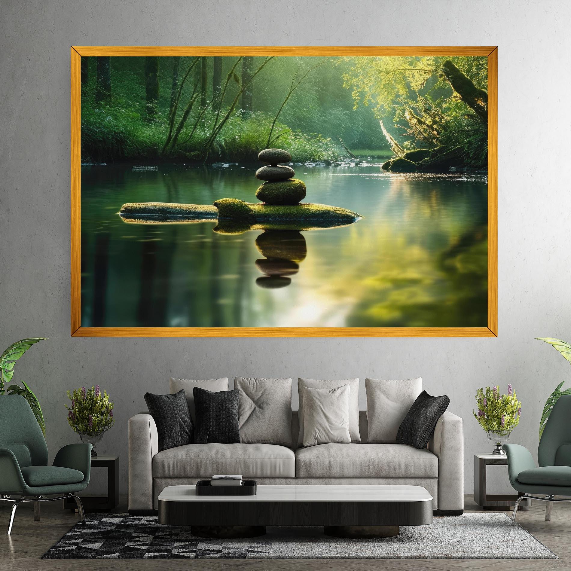 Leinwandbild Spiritual Stones mockup 7