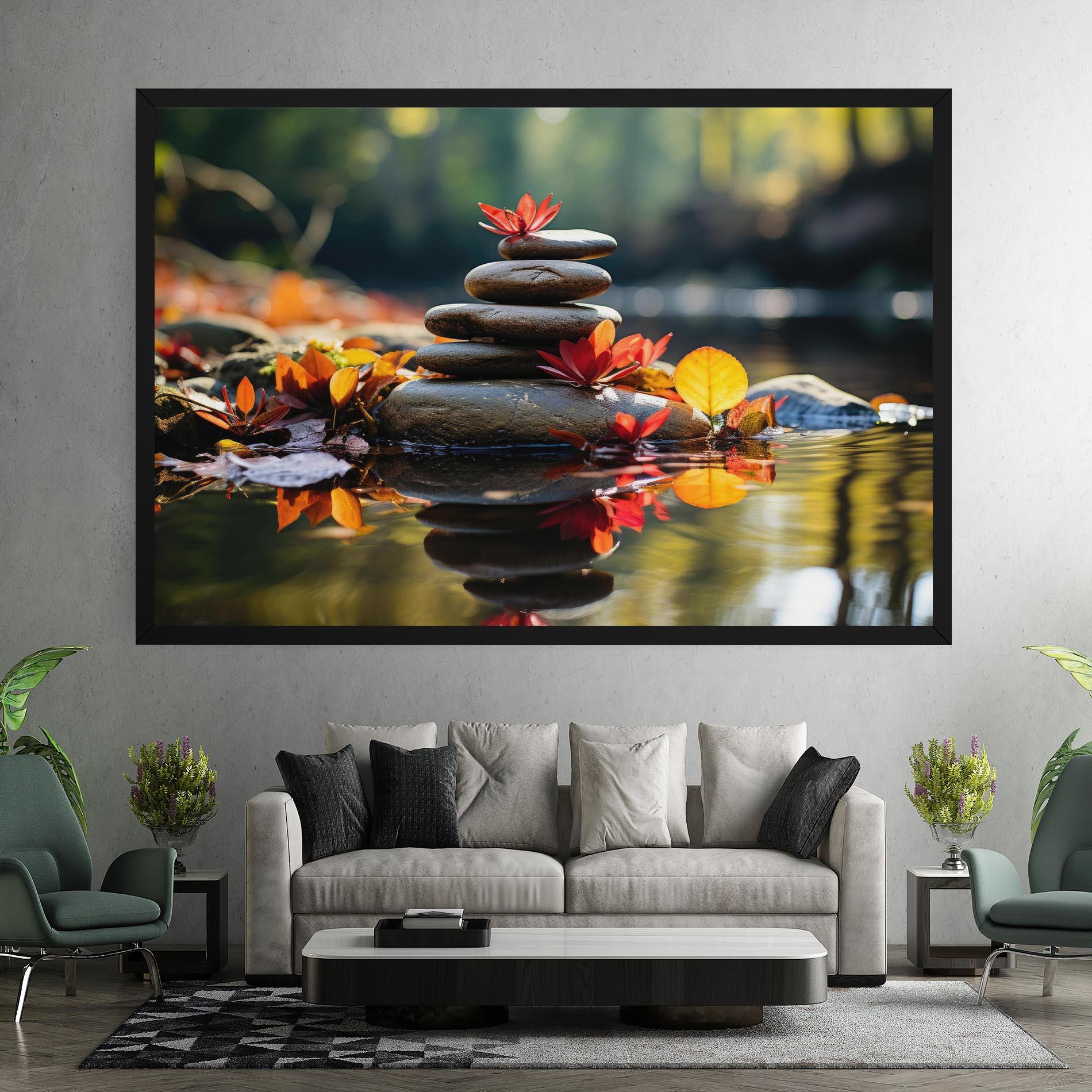 Leinwandbild Autumn Stones mockup 7