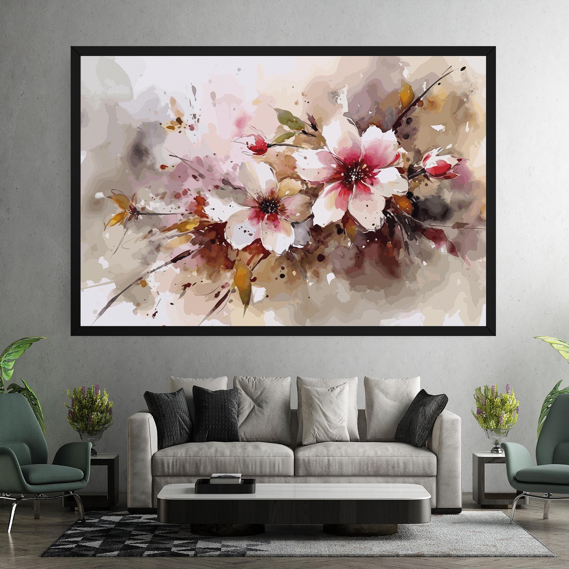 Leinwandbild Beautiful Cherry Flower mockup 7