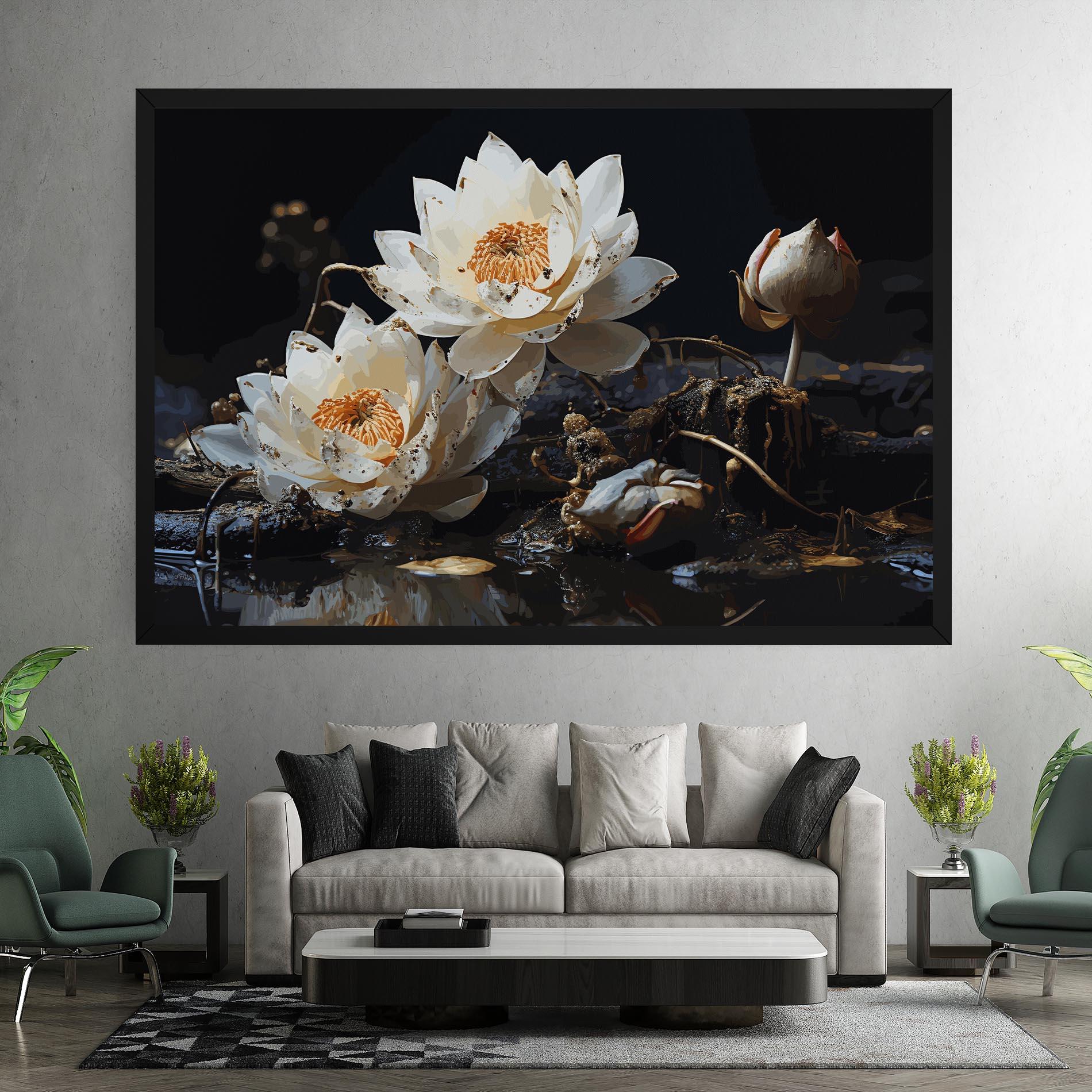 Leinwandbild Beautiful White Nature mockup 7