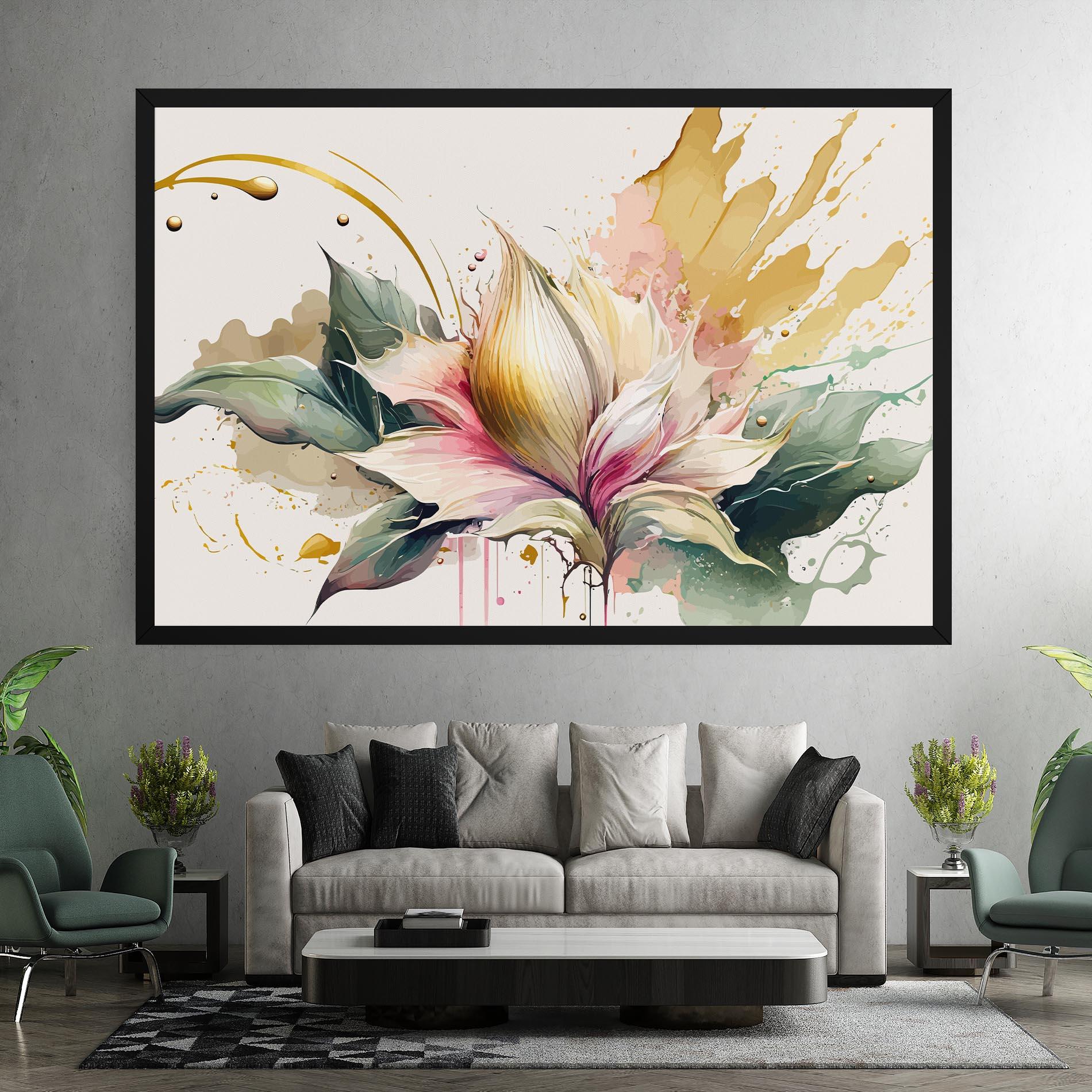 Leinwandbild Cream Pink Nature mockup 7