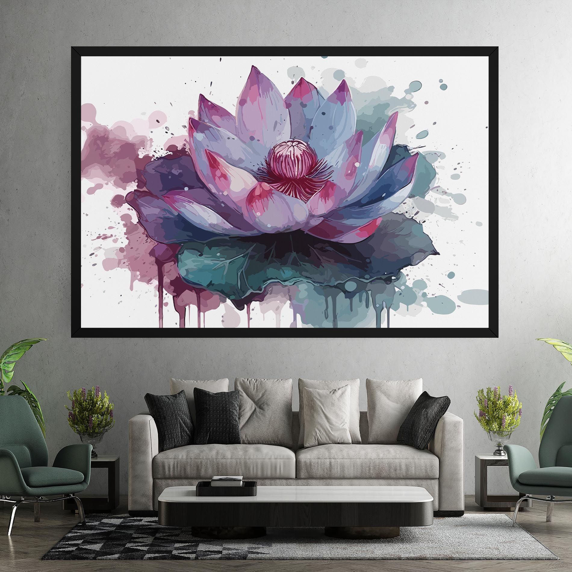 Green Purple Lotus mockup 7