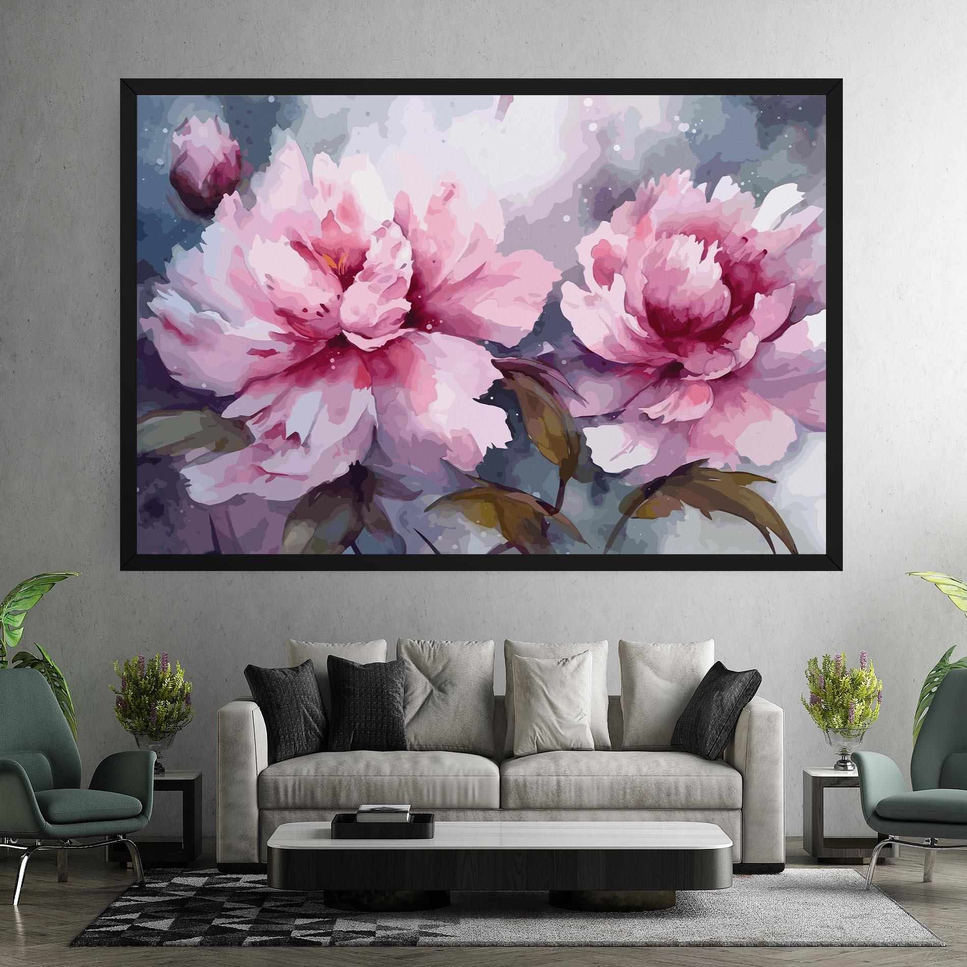 Leinwandbild Pink Nature Flower mockup 7