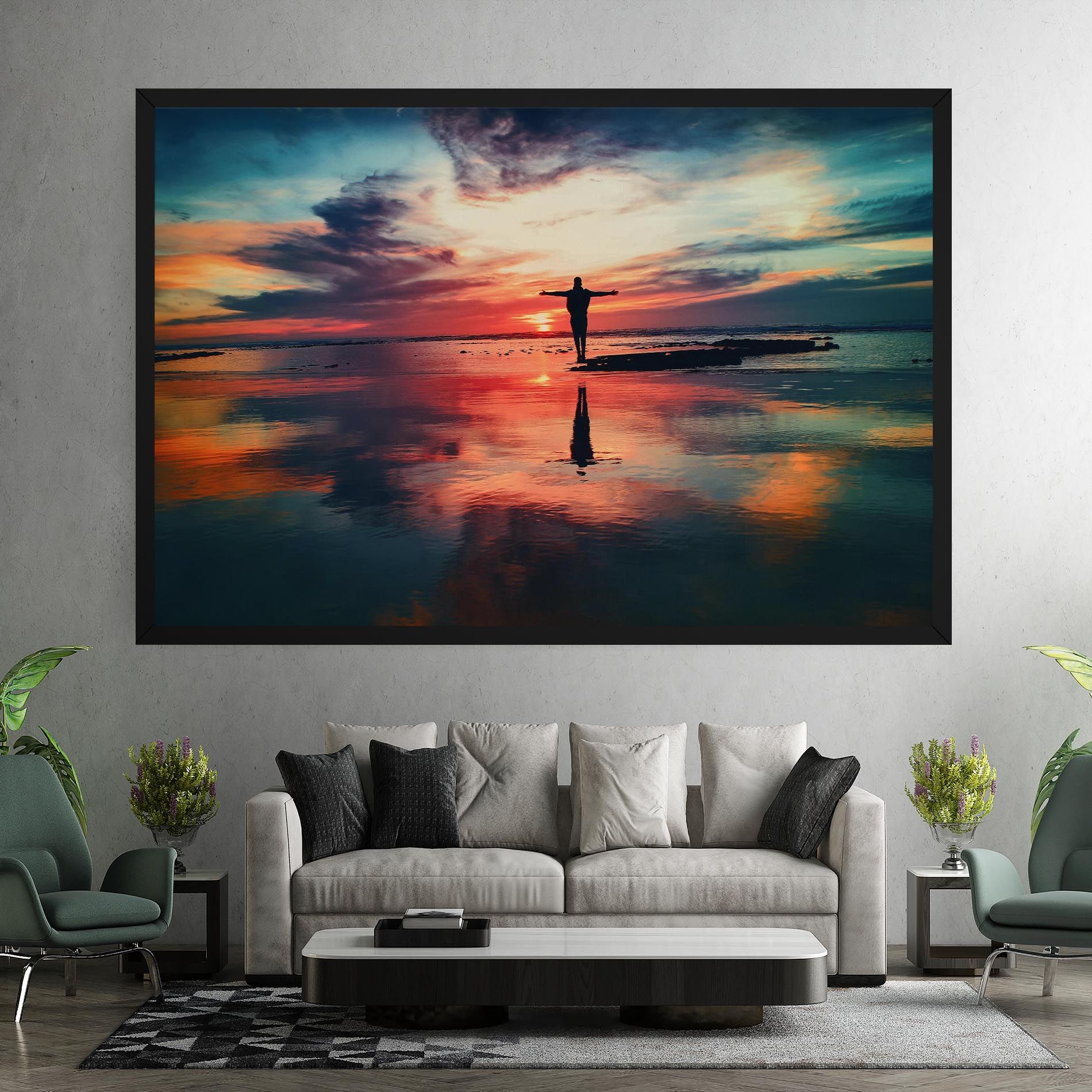 Pink Purple Sky Man mockup 7