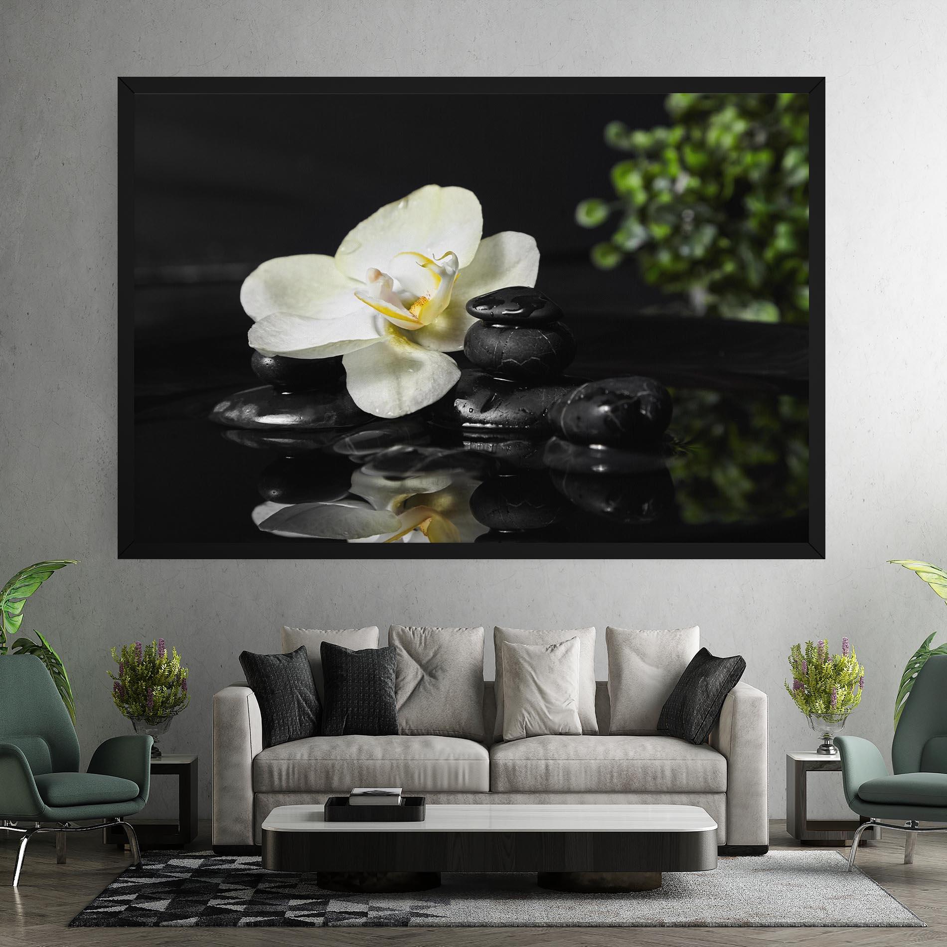 Leinwandbild White Spa Flower mockup 7