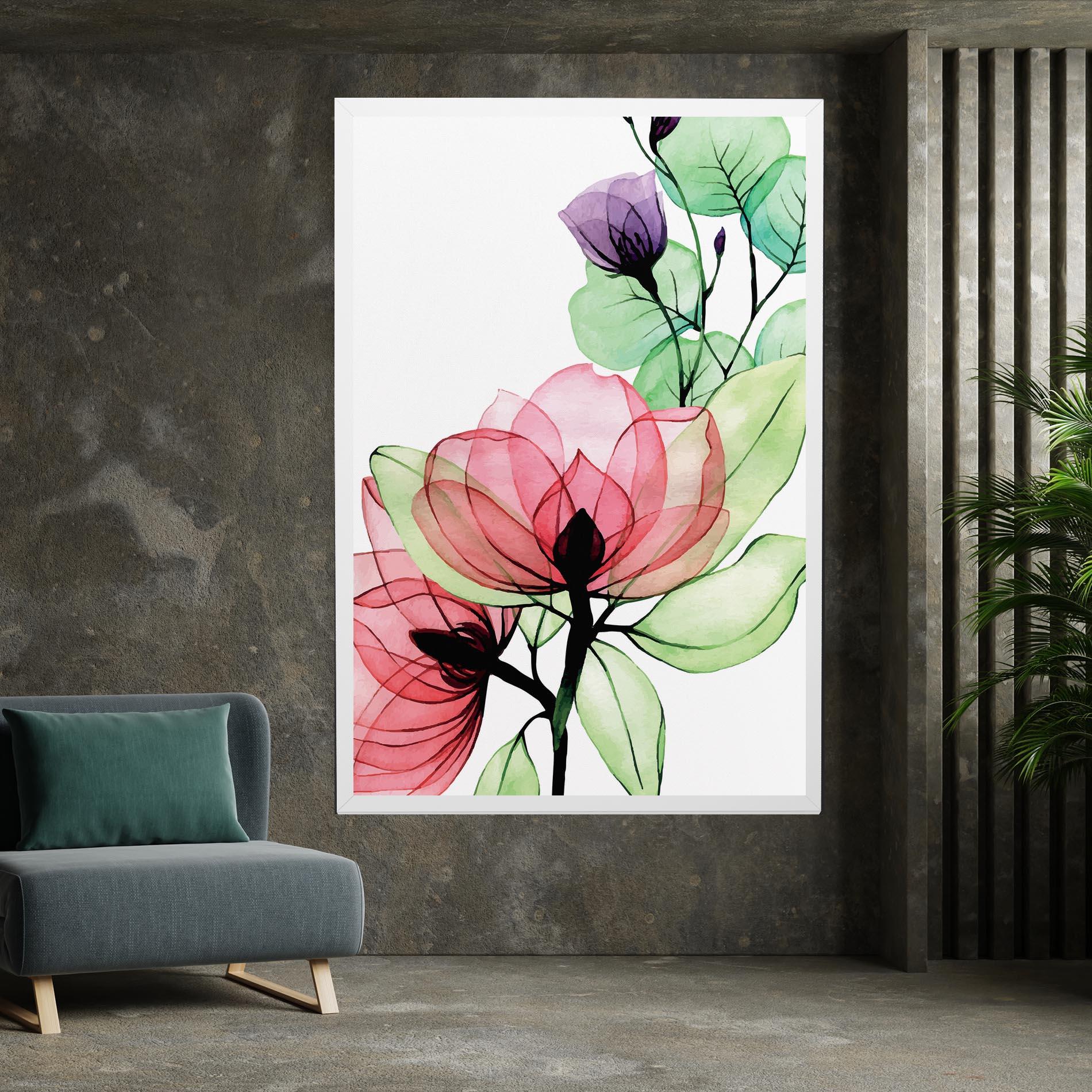 Leinwandbild Pink Green Nature mockup 7