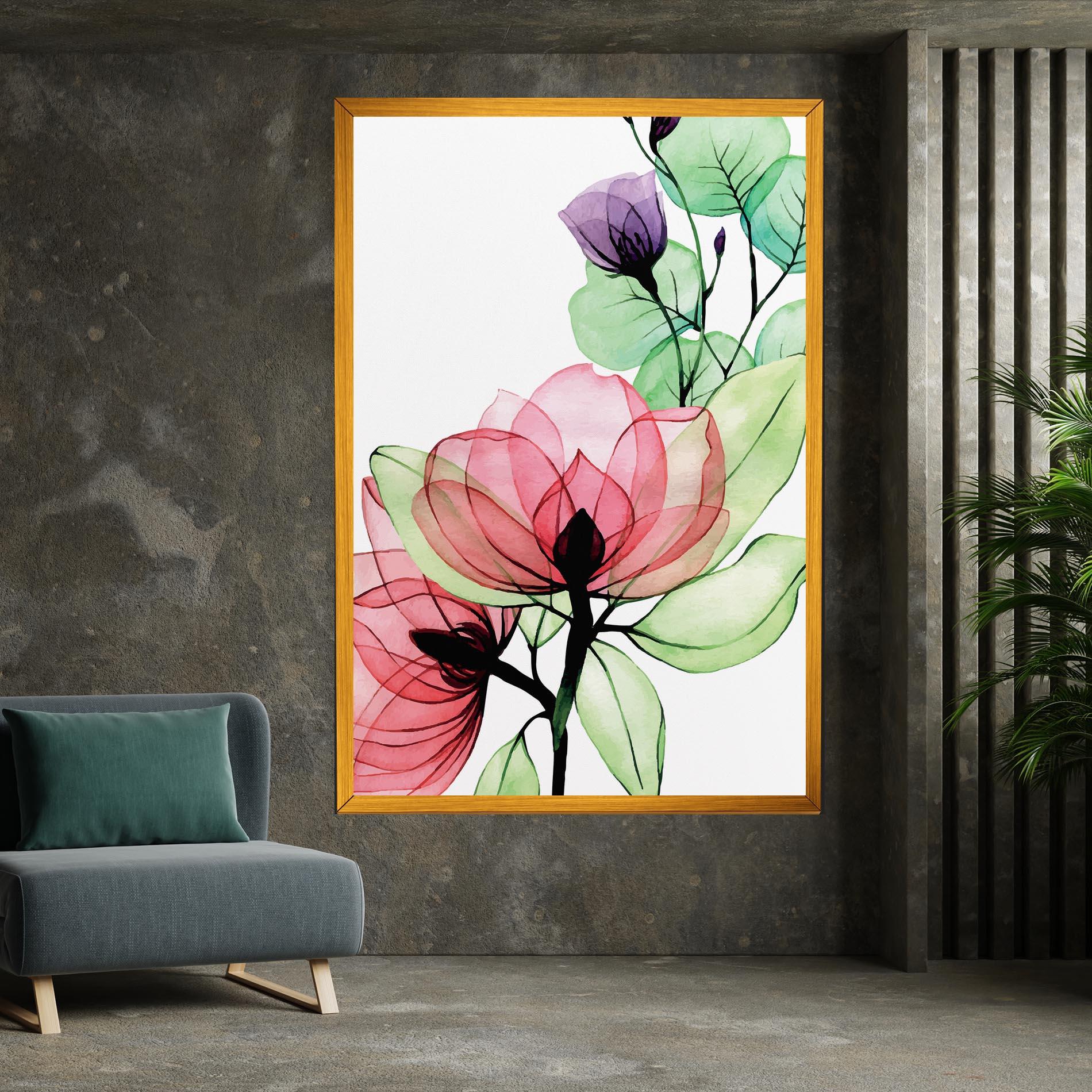 Leinwandbild Pink Green Nature mockup 7