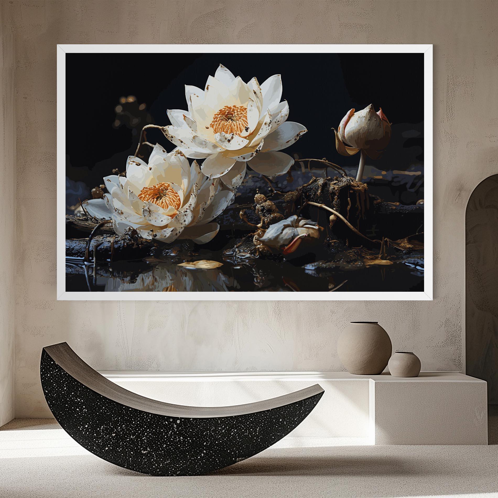 Leinwandbild Beautiful White Nature mockup 8