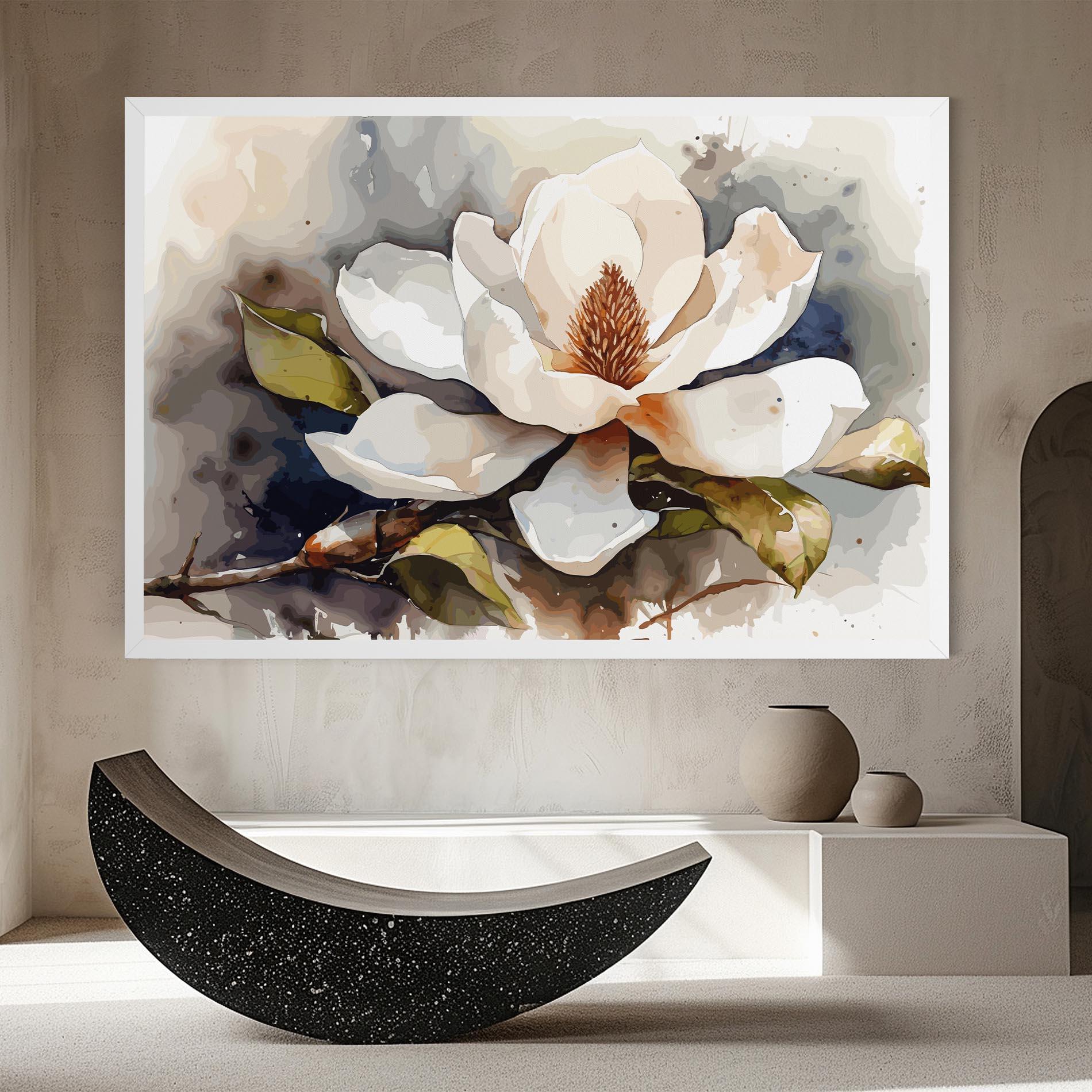Leinwandbild Cream Nature Flower mockup 8