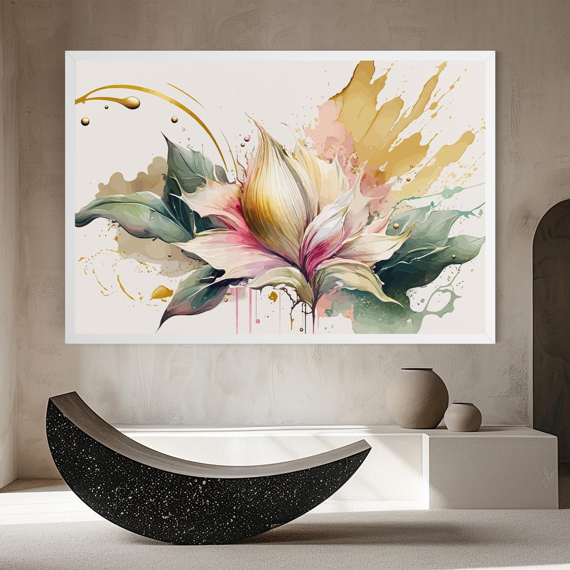 Leinwandbild Cream Pink Nature mockup 8