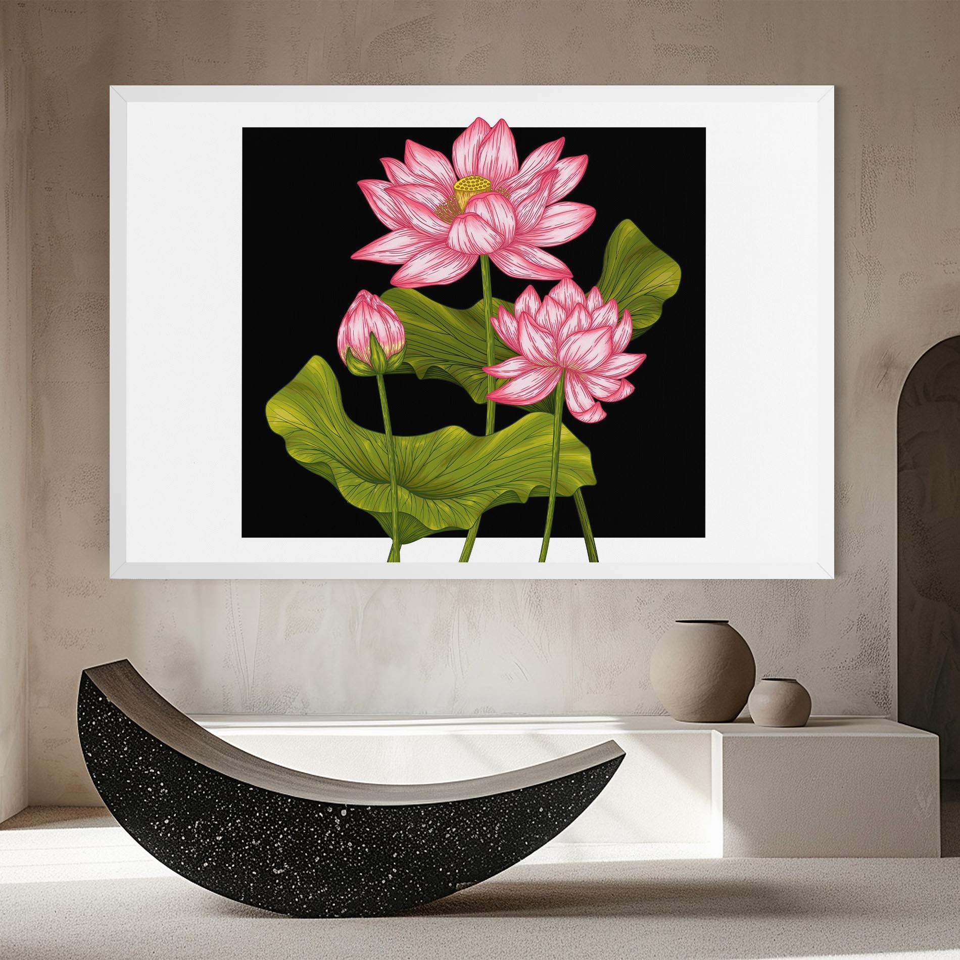 Leinwandbild Feng Shui Flower mockup 8