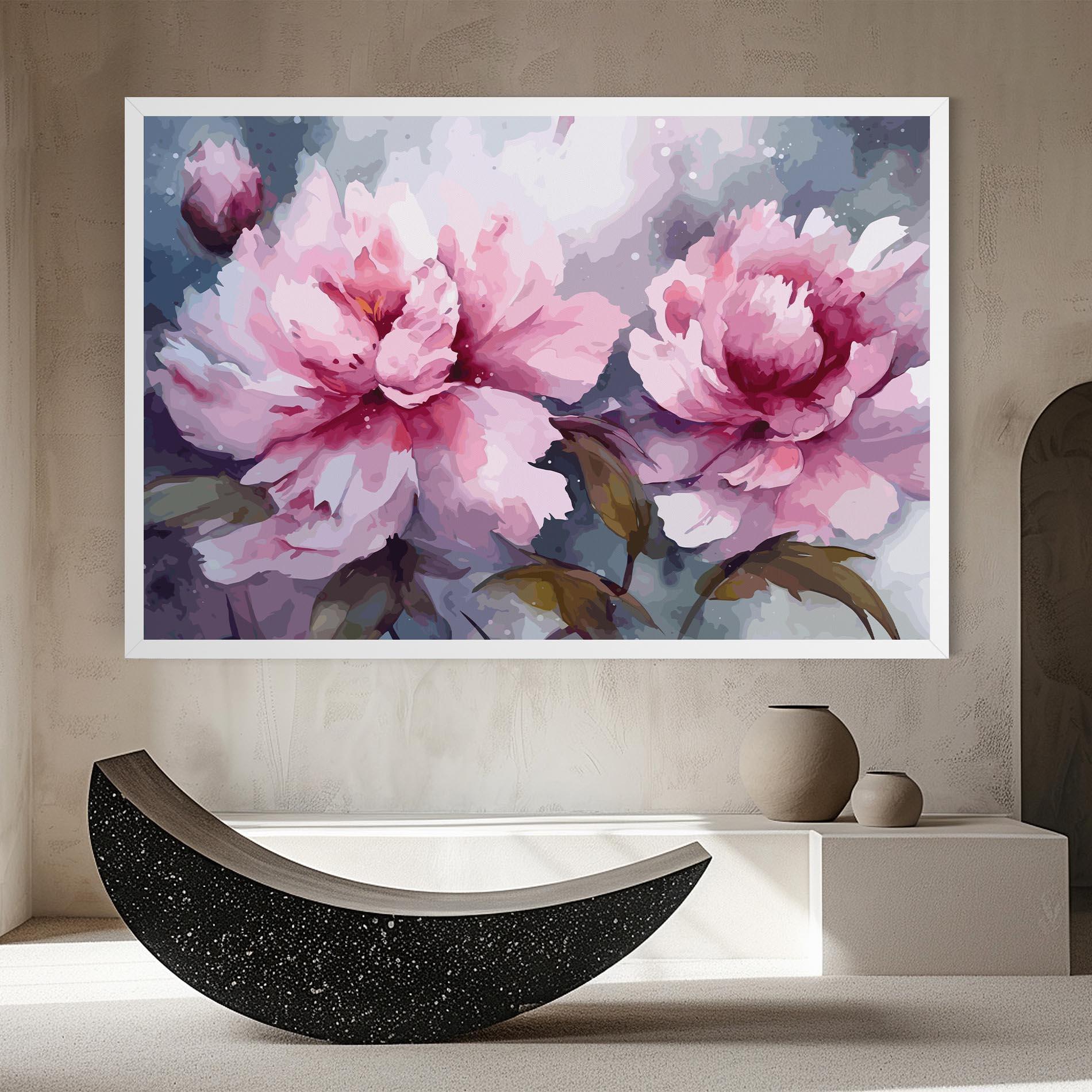 Leinwandbild Pink Nature Flower mockup 8