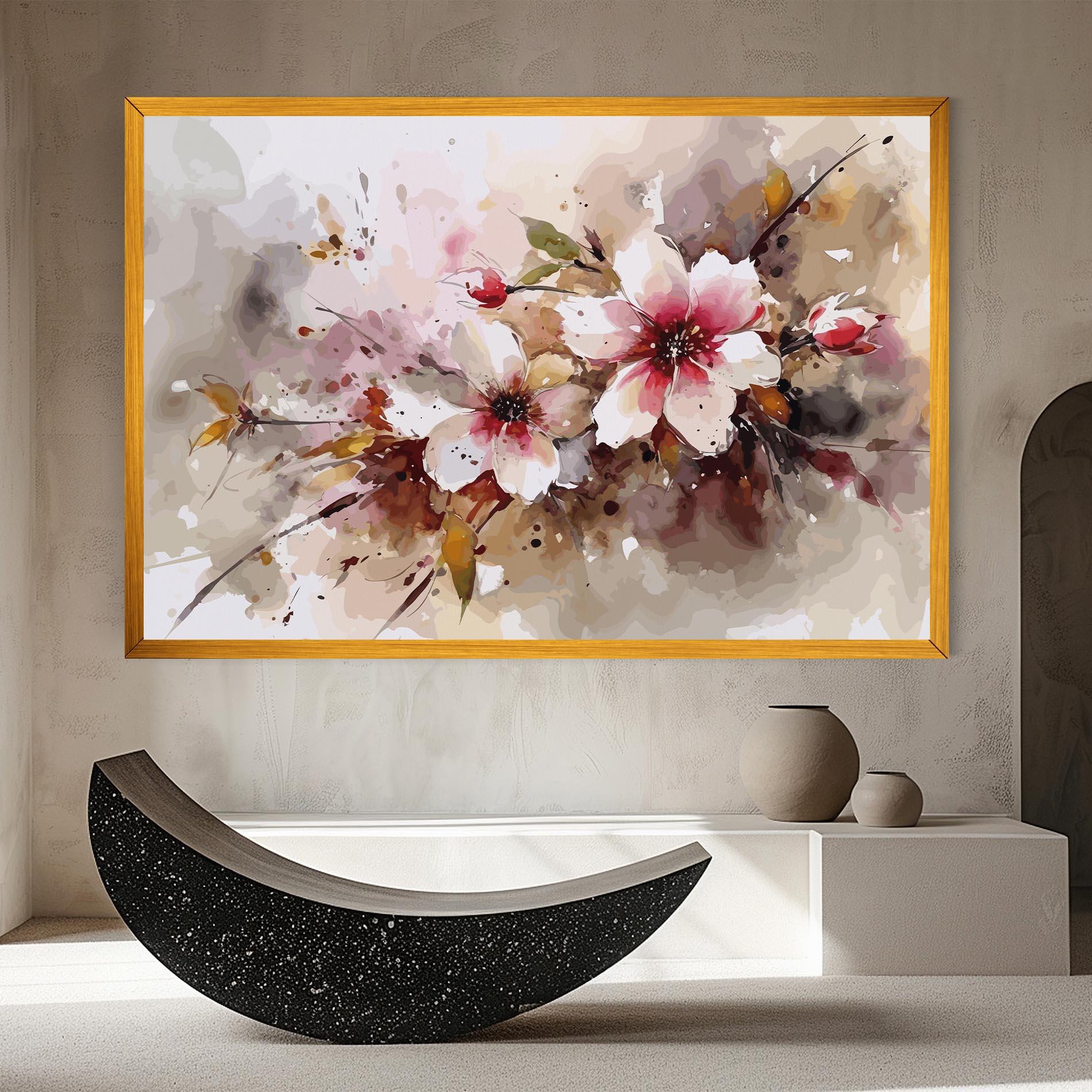 Leinwandbild Beautiful Cherry Flower mockup 8