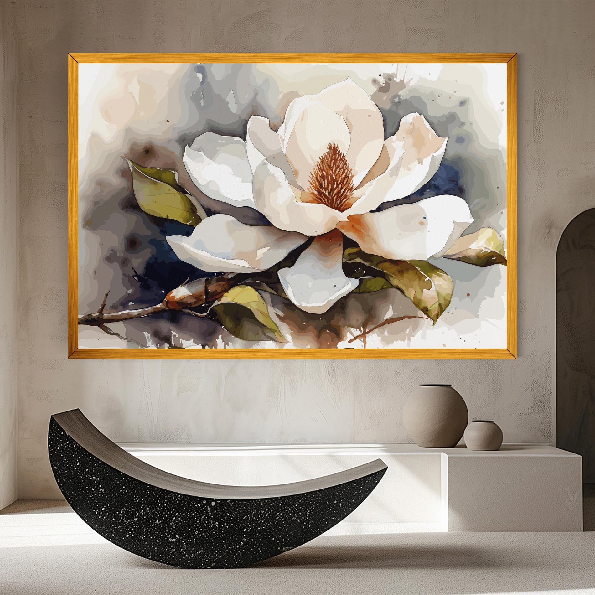 Leinwandbild Cream Nature Flower mockup 8
