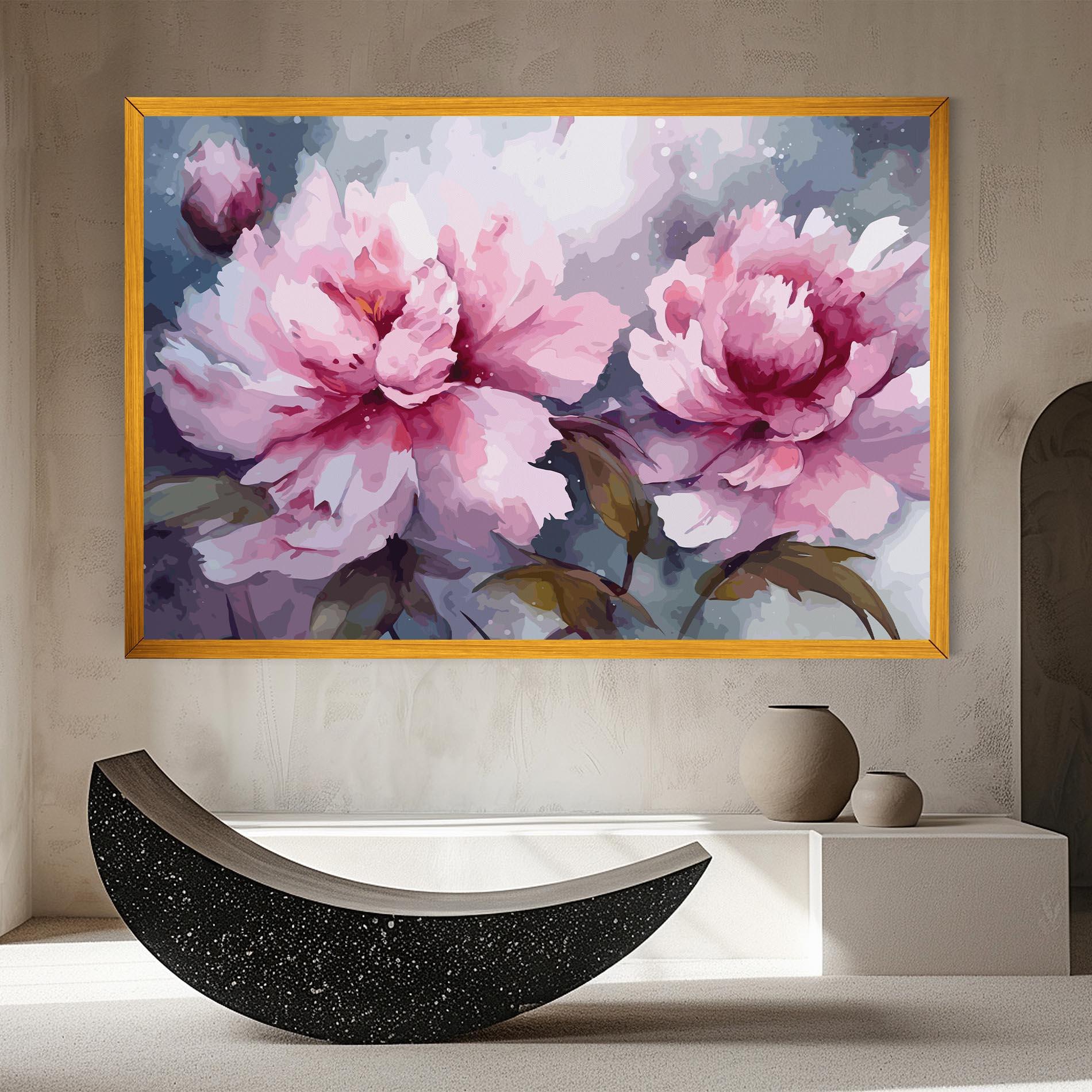 Leinwandbild Pink Nature Flower mockup 8