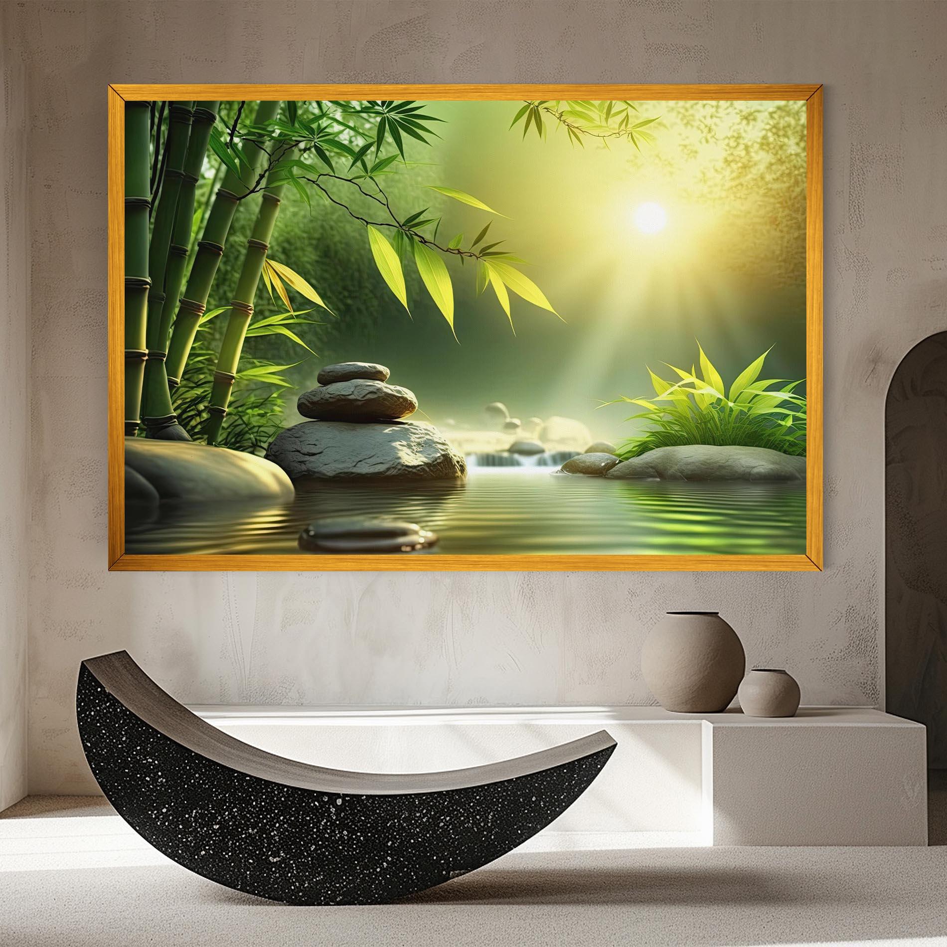 Leinwandbild Relaxing Spa Nature mockup 8