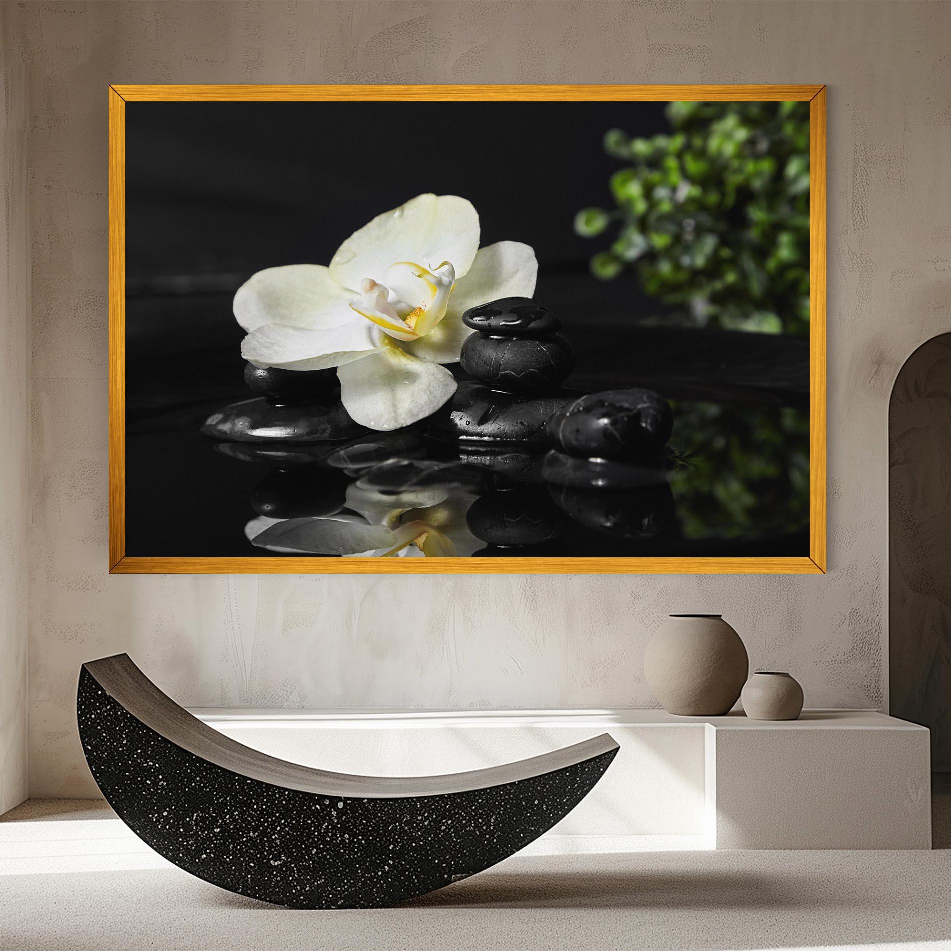 Leinwandbild White Spa Flower mockup 8