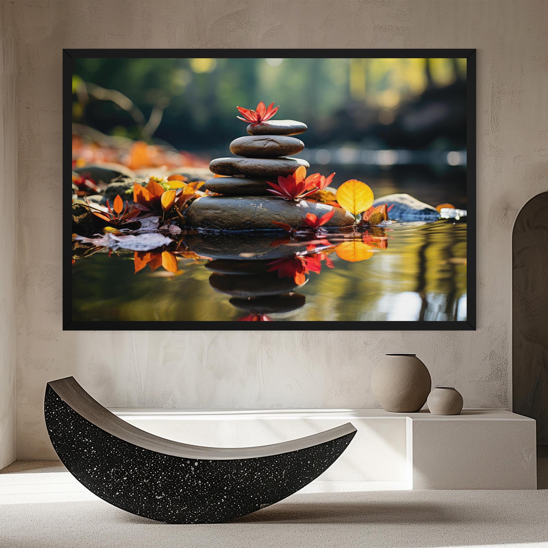 Leinwandbild Autumn Stones mockup 8