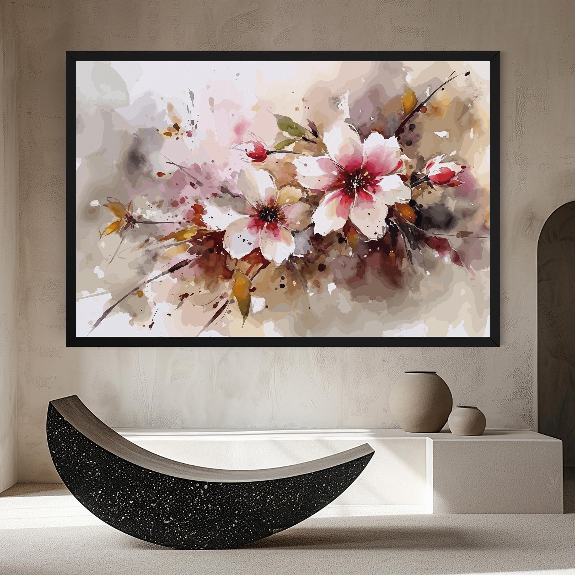 Leinwandbild Beautiful Cherry Flower mockup 8