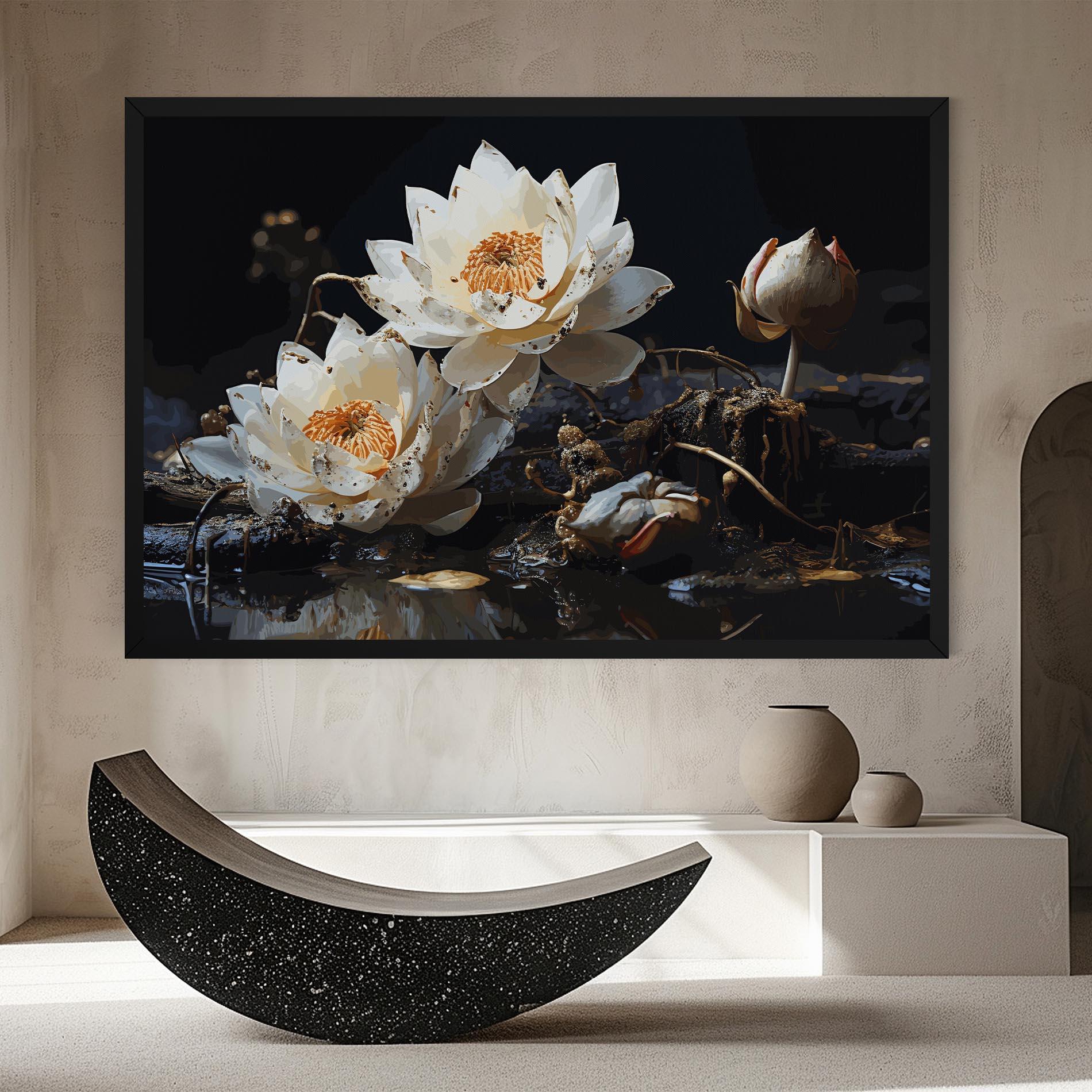 Leinwandbild Beautiful White Nature mockup 8