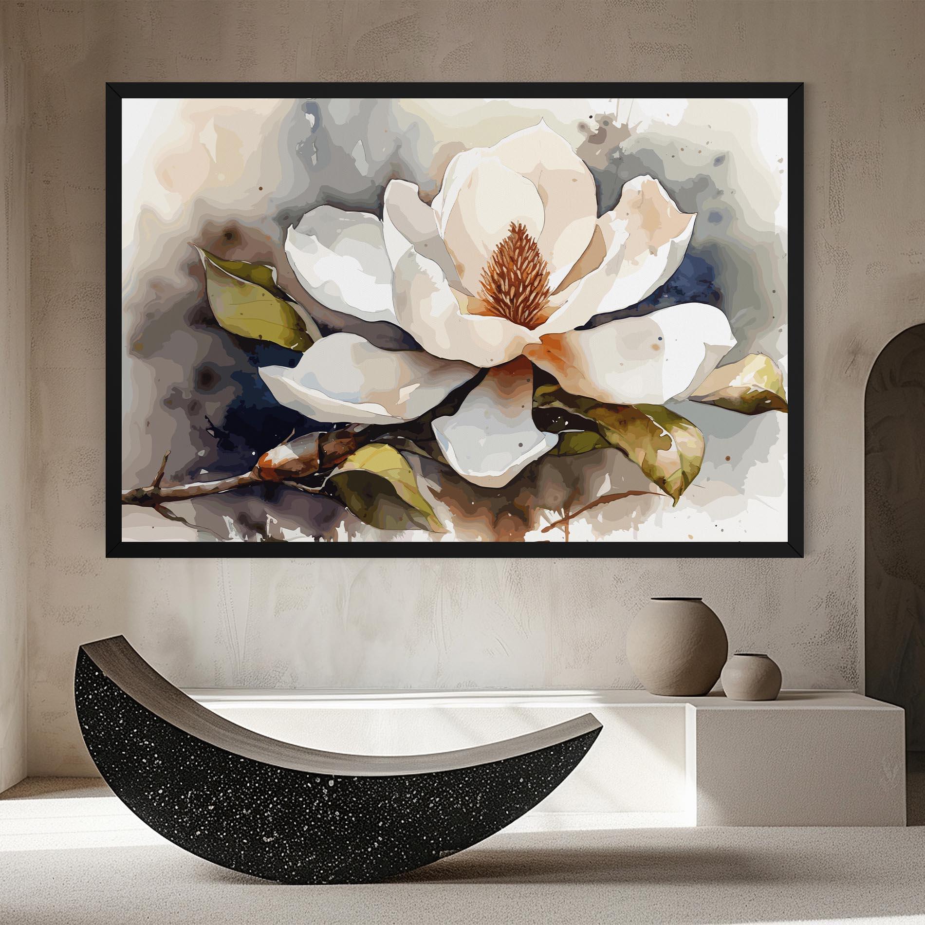Leinwandbild Cream Nature Flower mockup 8