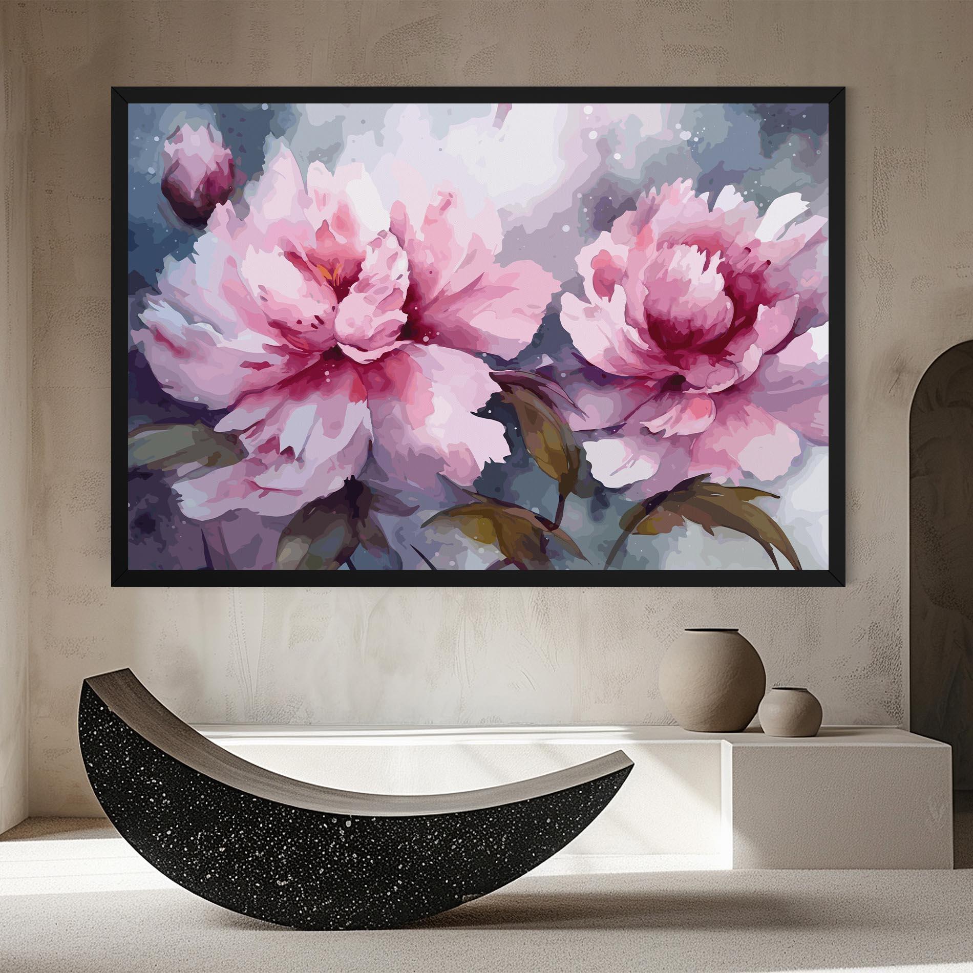 Leinwandbild Pink Nature Flower mockup 8