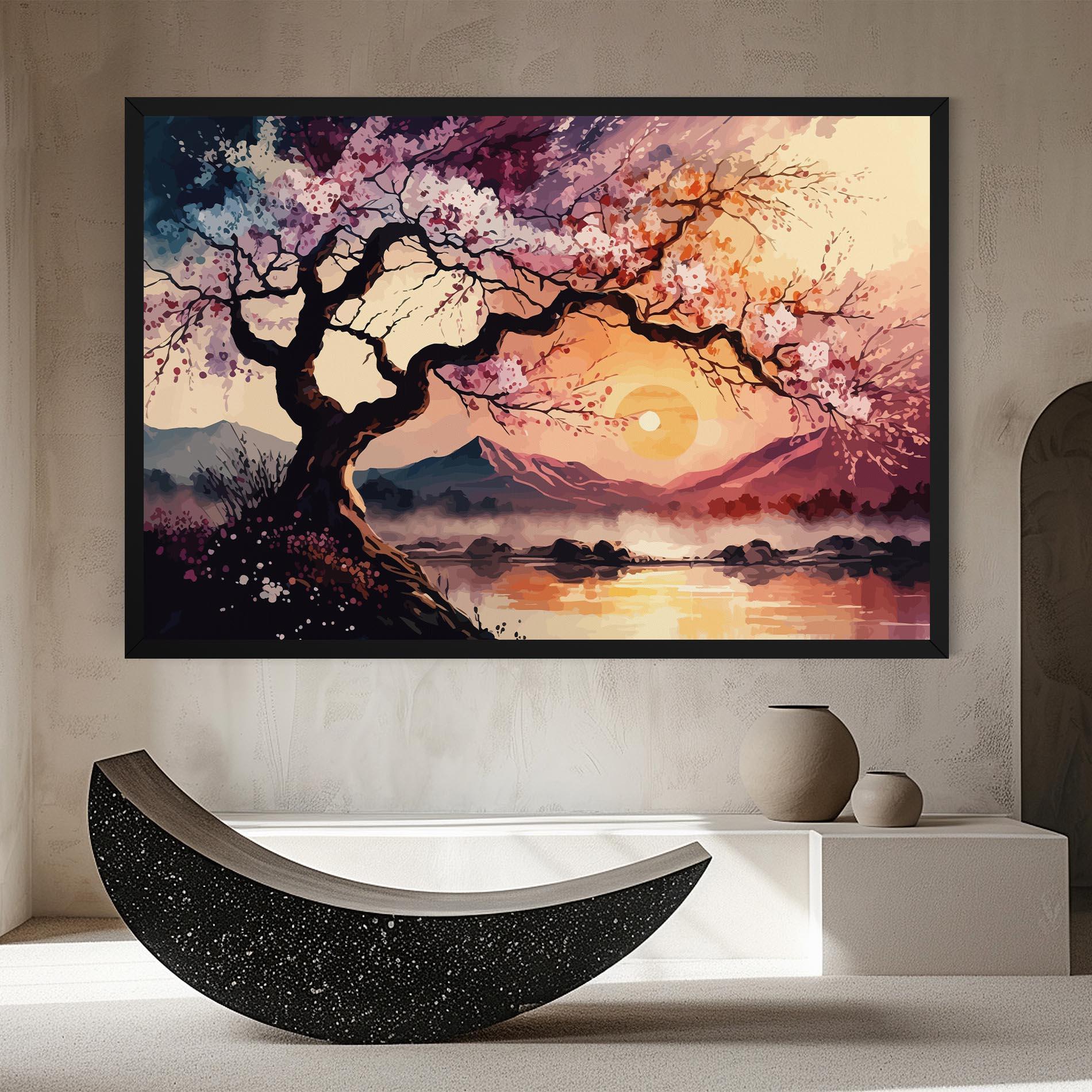 Leinwandbild Pink Tree Nature mockup 8