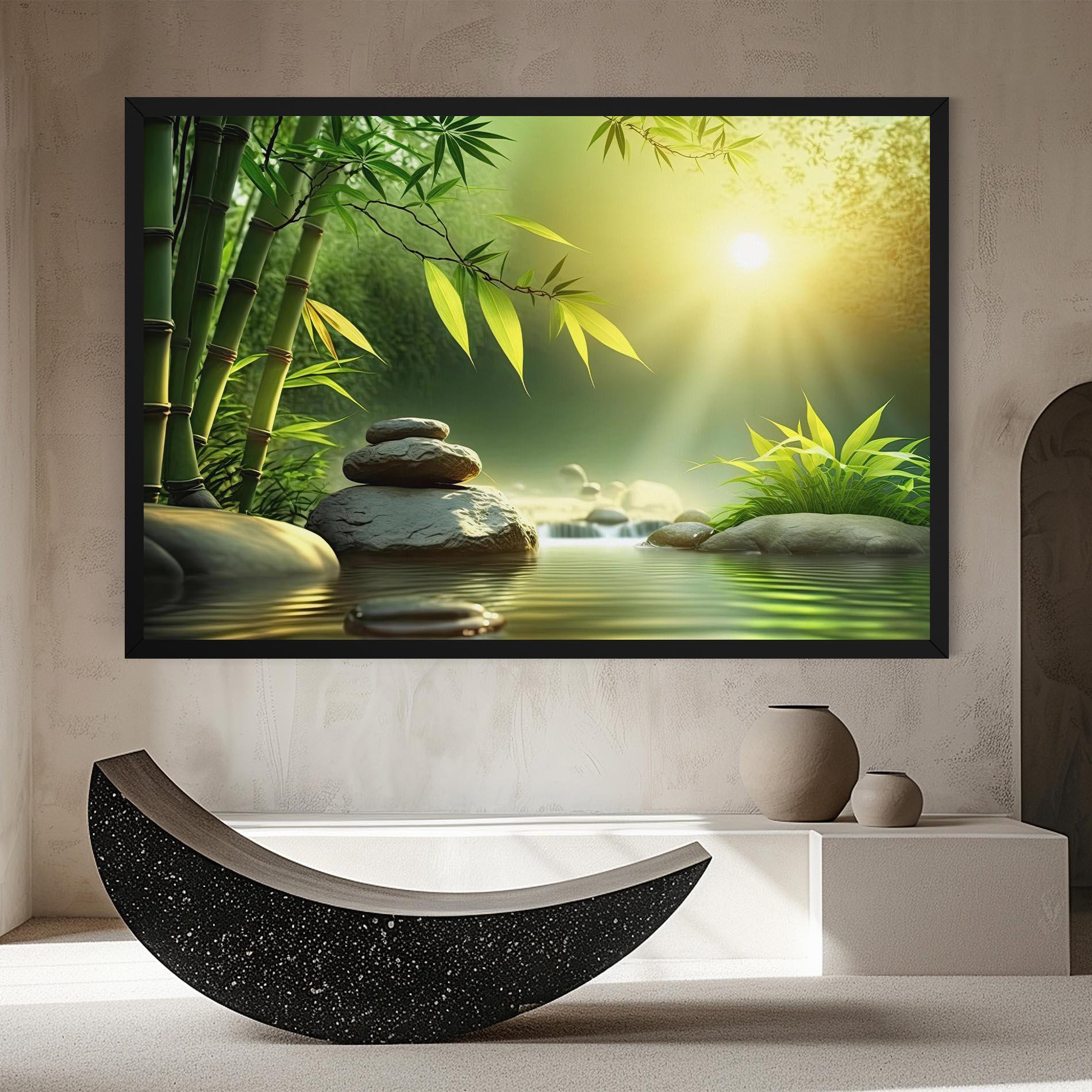 Leinwandbild Relaxing Spa Nature mockup 8