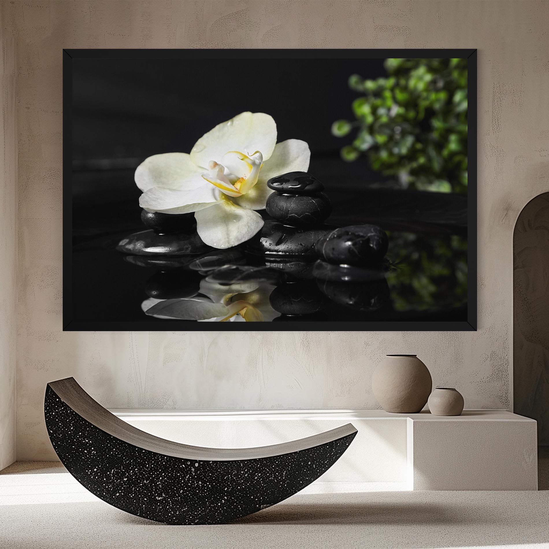 Leinwandbild White Spa Flower mockup 8
