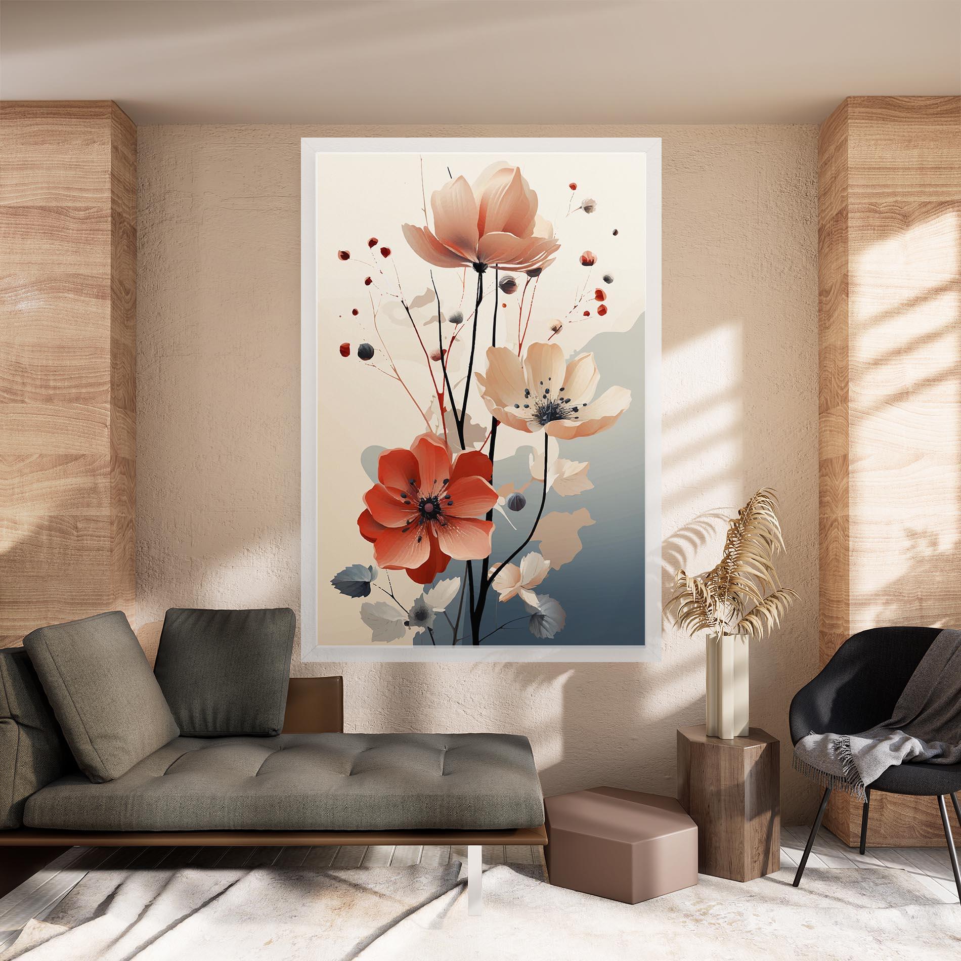 Leinwandbild Cream Flower Nature mockup 8