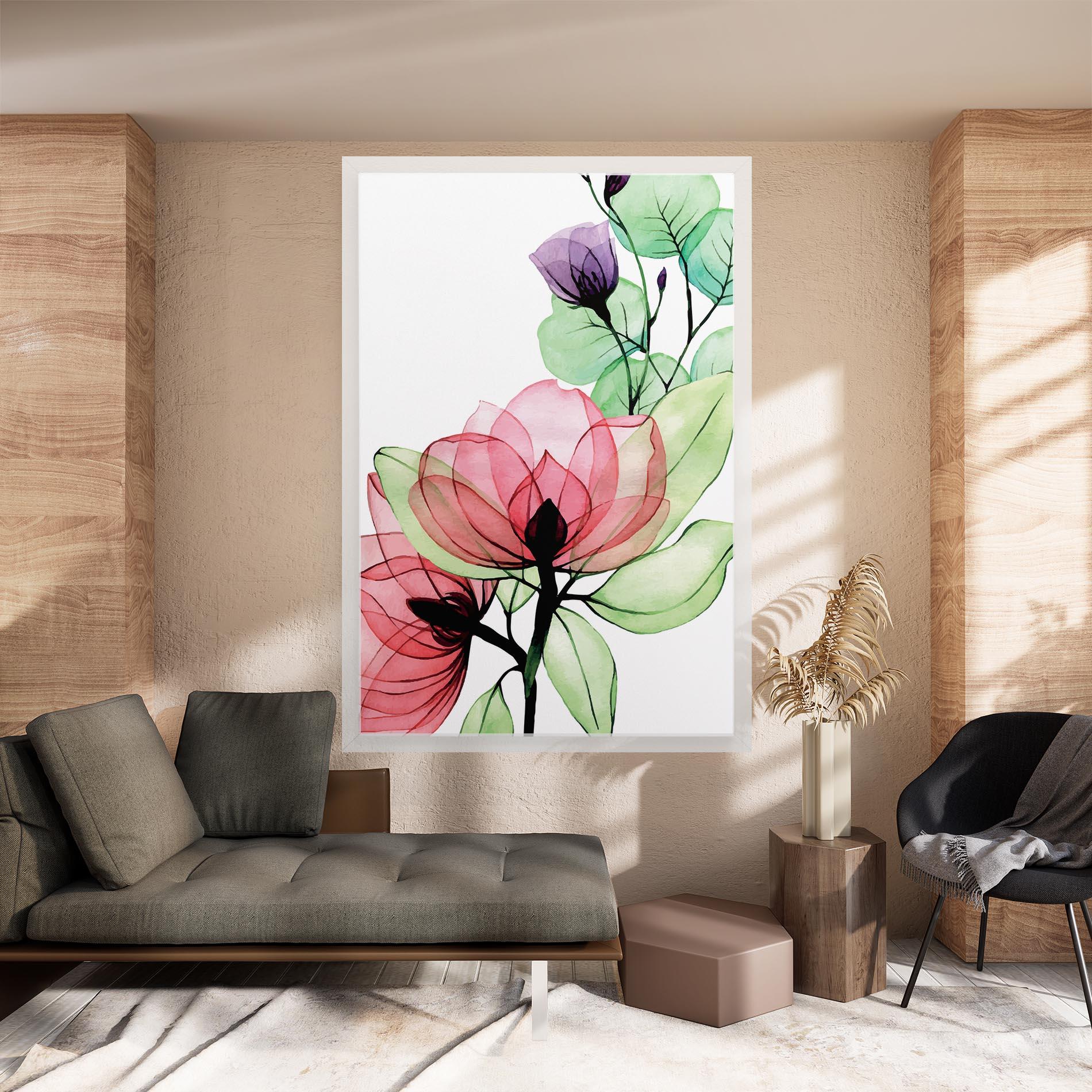 Leinwandbild Pink Green Nature mockup 8