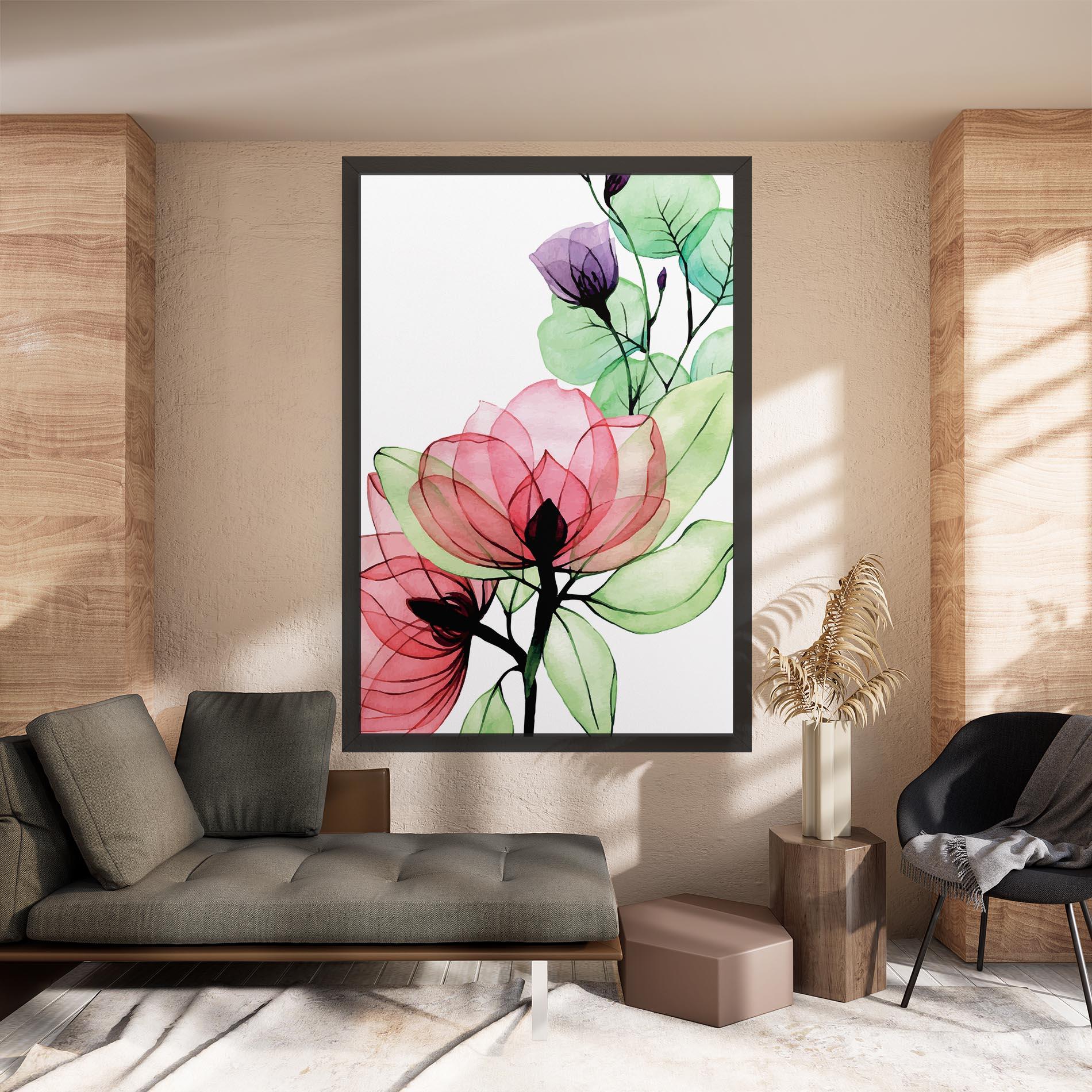 Leinwandbild Pink Green Nature mockup 8