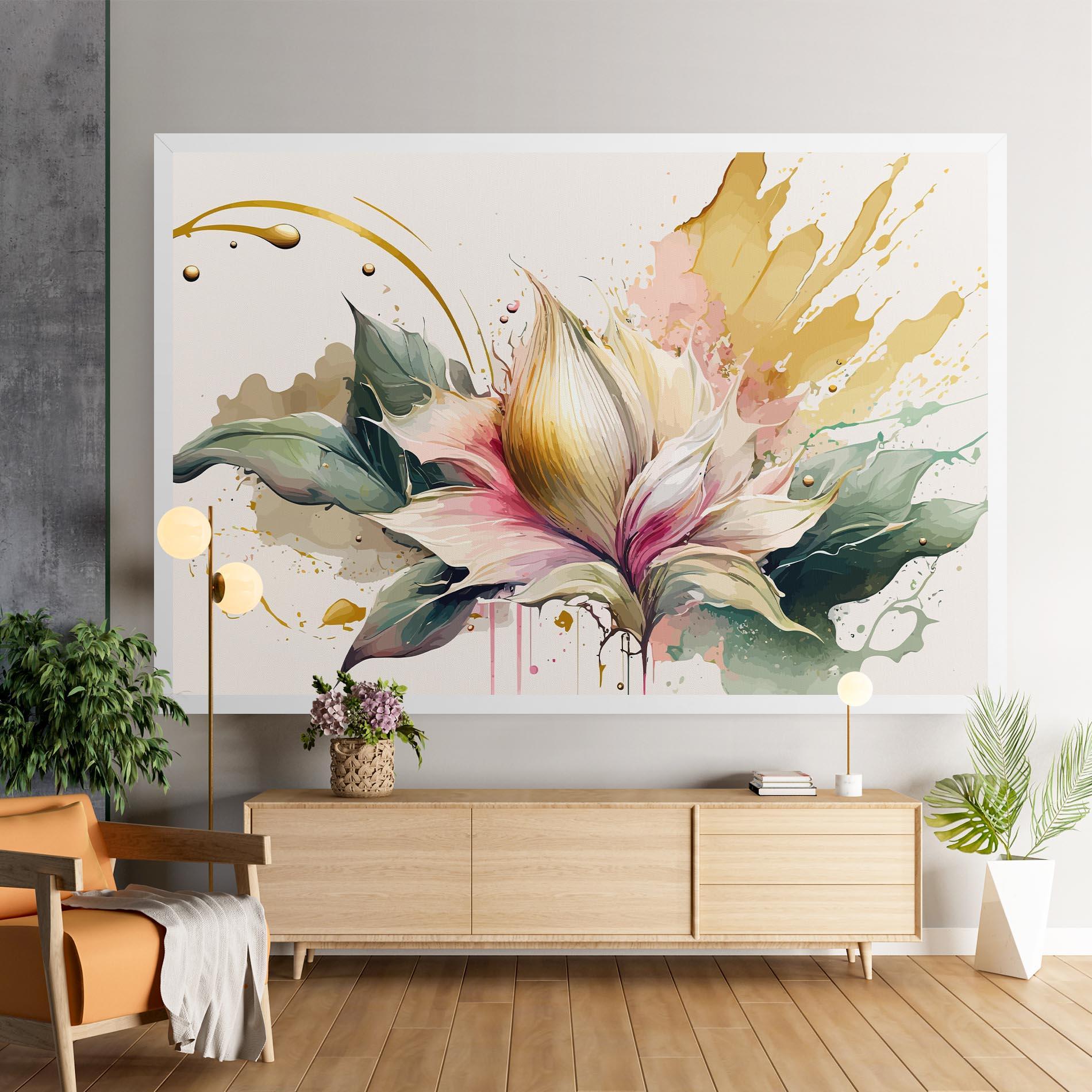 Leinwandbild Cream Pink Nature mockup 9