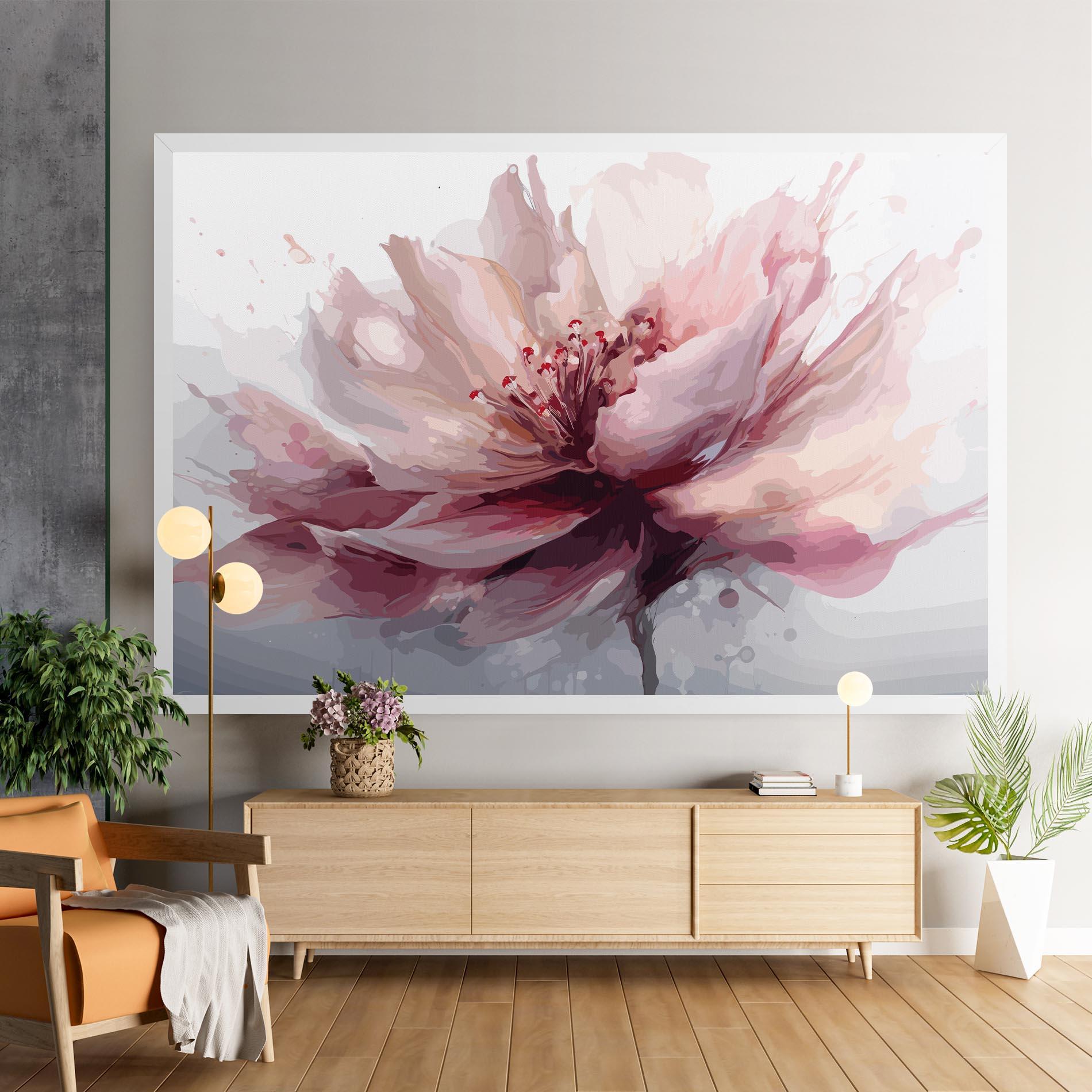 Leinwandbild Meditation Flower mockup 9