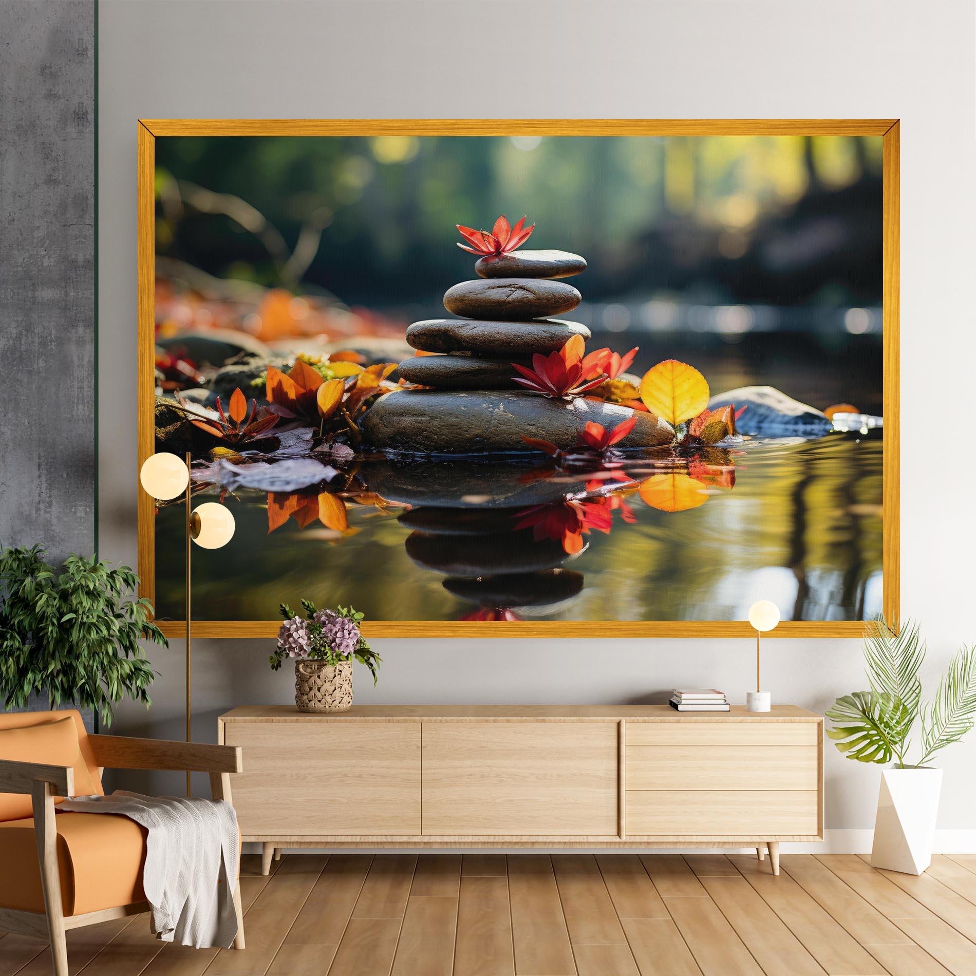 Leinwandbild Autumn Stones mockup 9