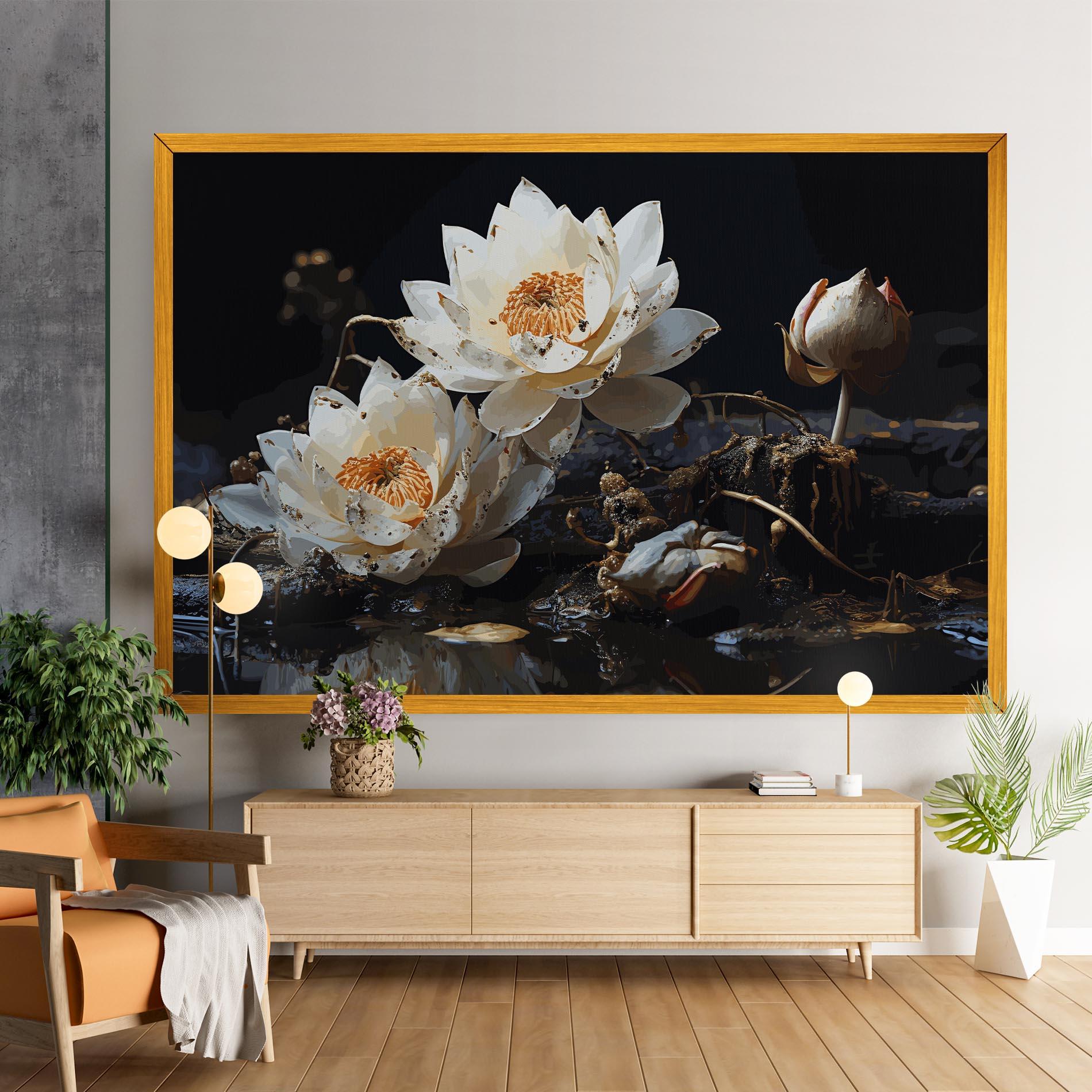 Leinwandbild Beautiful White Nature mockup 9