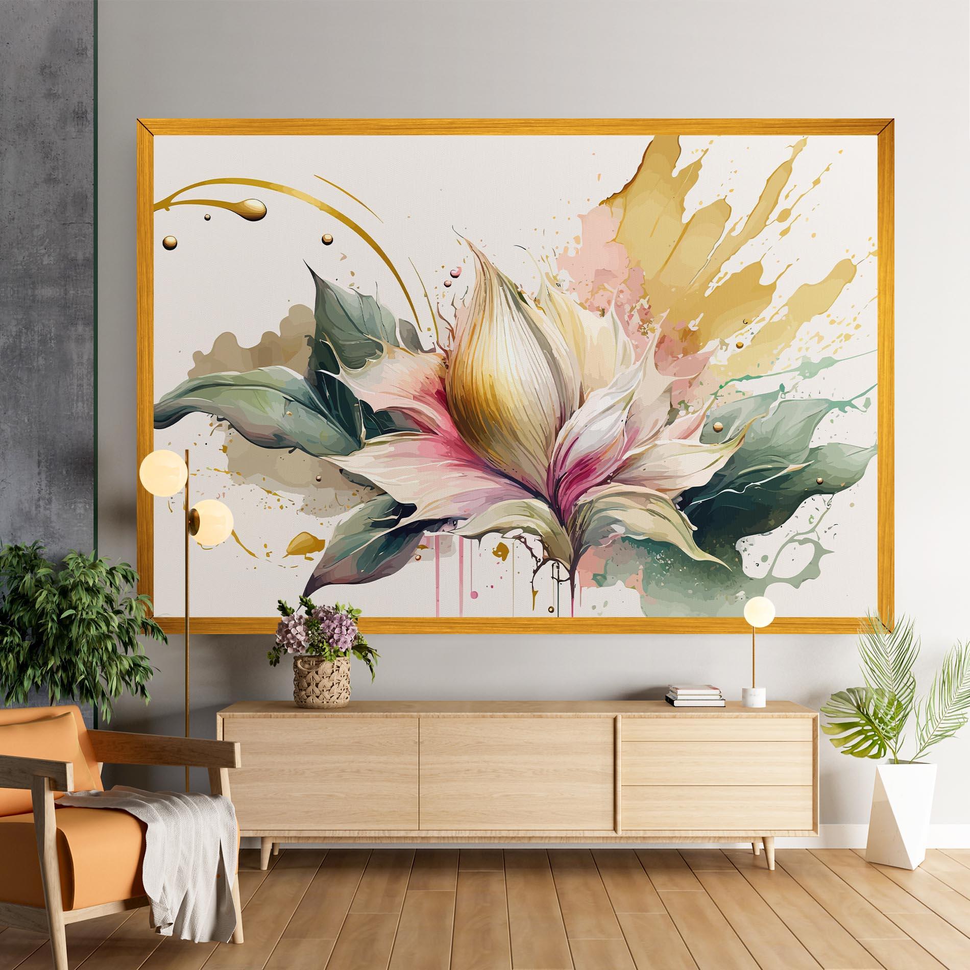 Leinwandbild Cream Pink Nature mockup 9