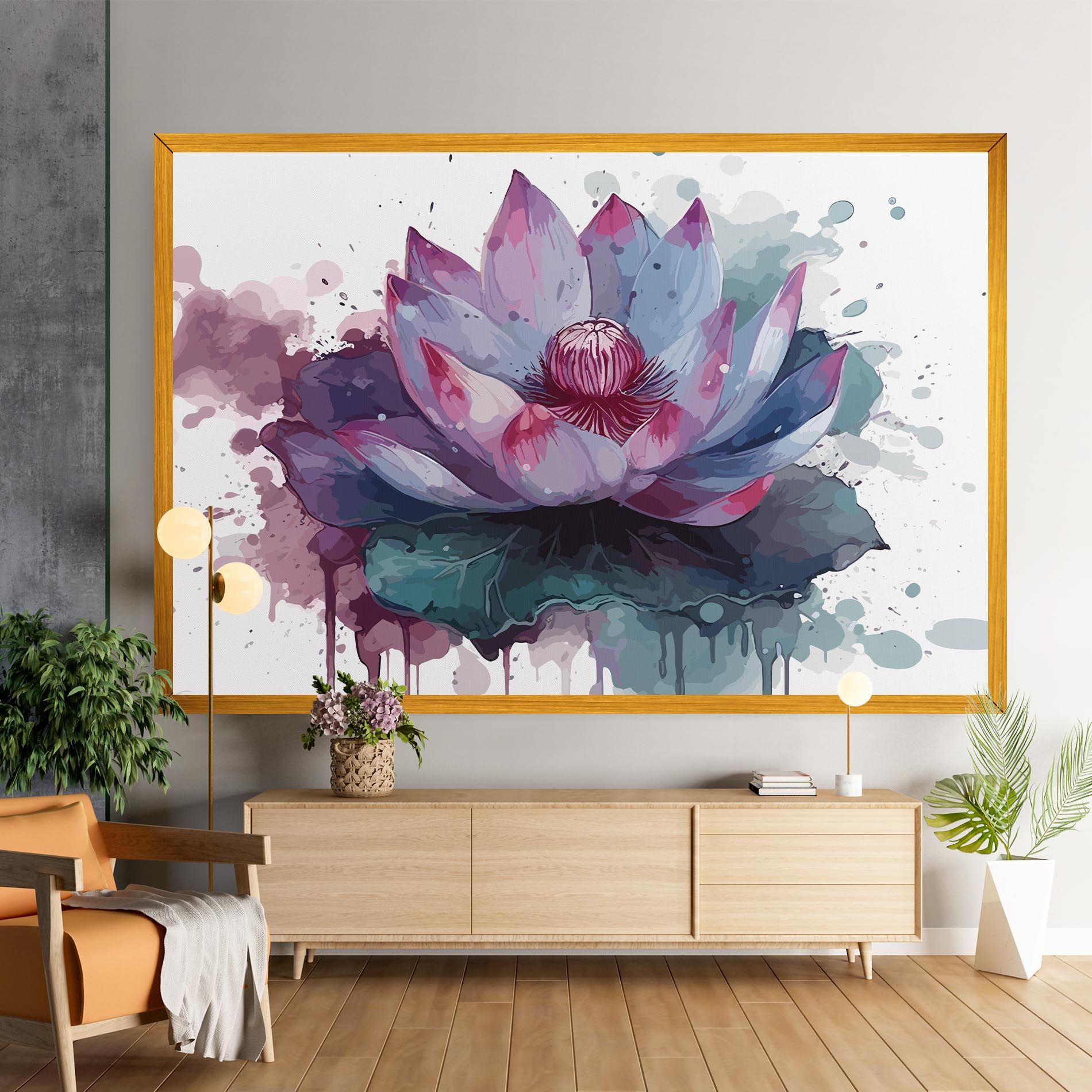 Green Purple Lotus mockup 9