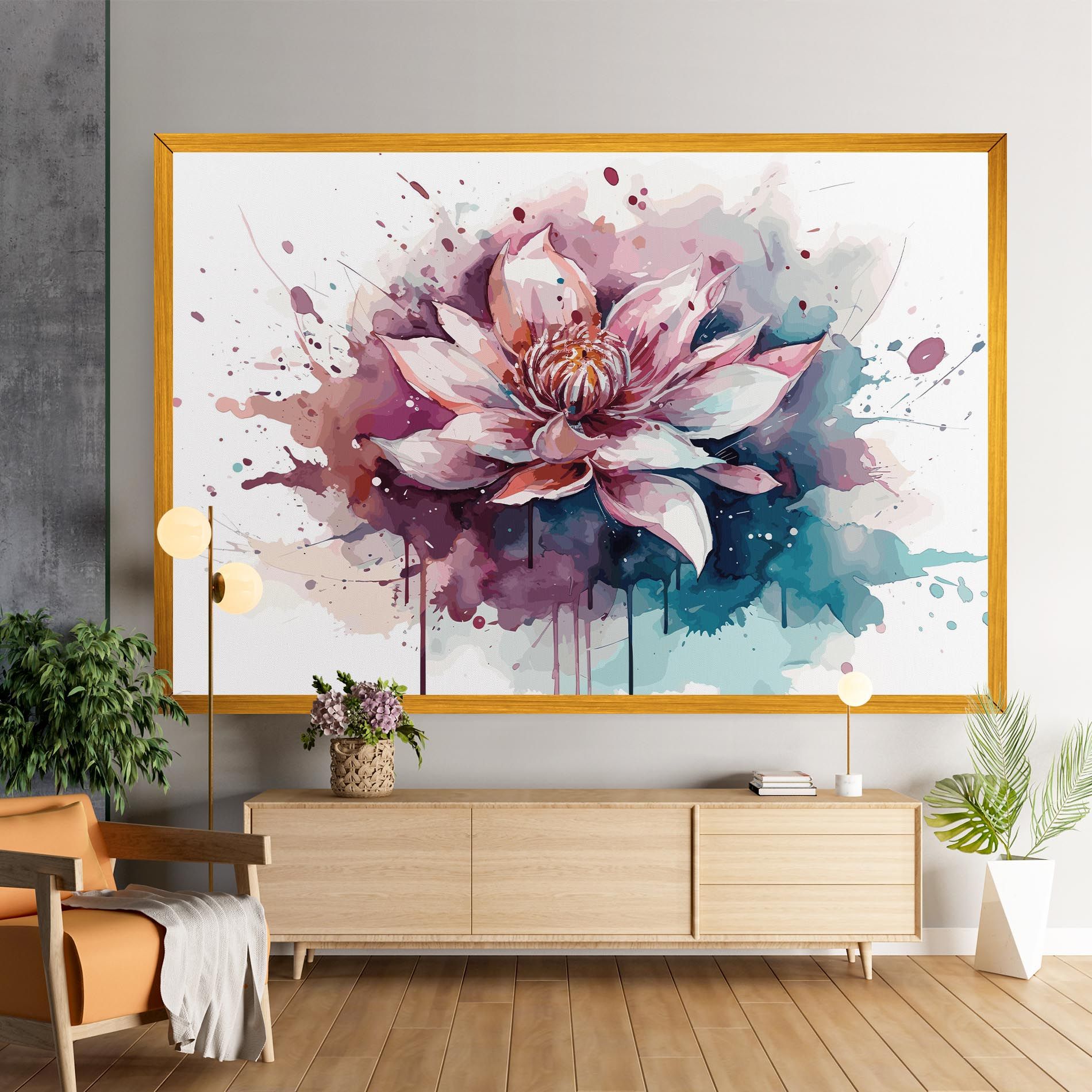 Pretty Pink Lotus Art mockup 9