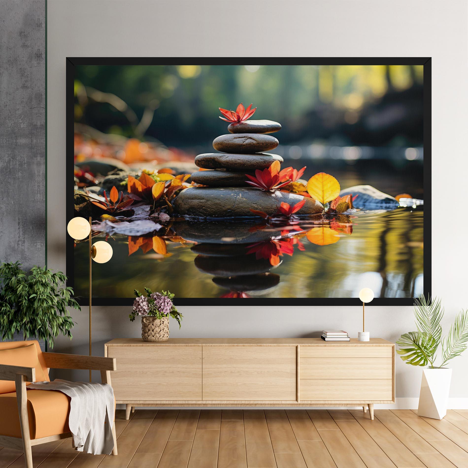 Leinwandbild Autumn Stones mockup 9